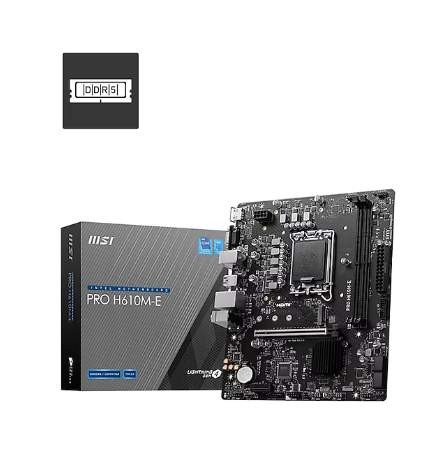 MSI PRO H610M-E DDR5 INTEL H610 SOKET 1700 5600MHZ (OC) M.2 ANAKART 