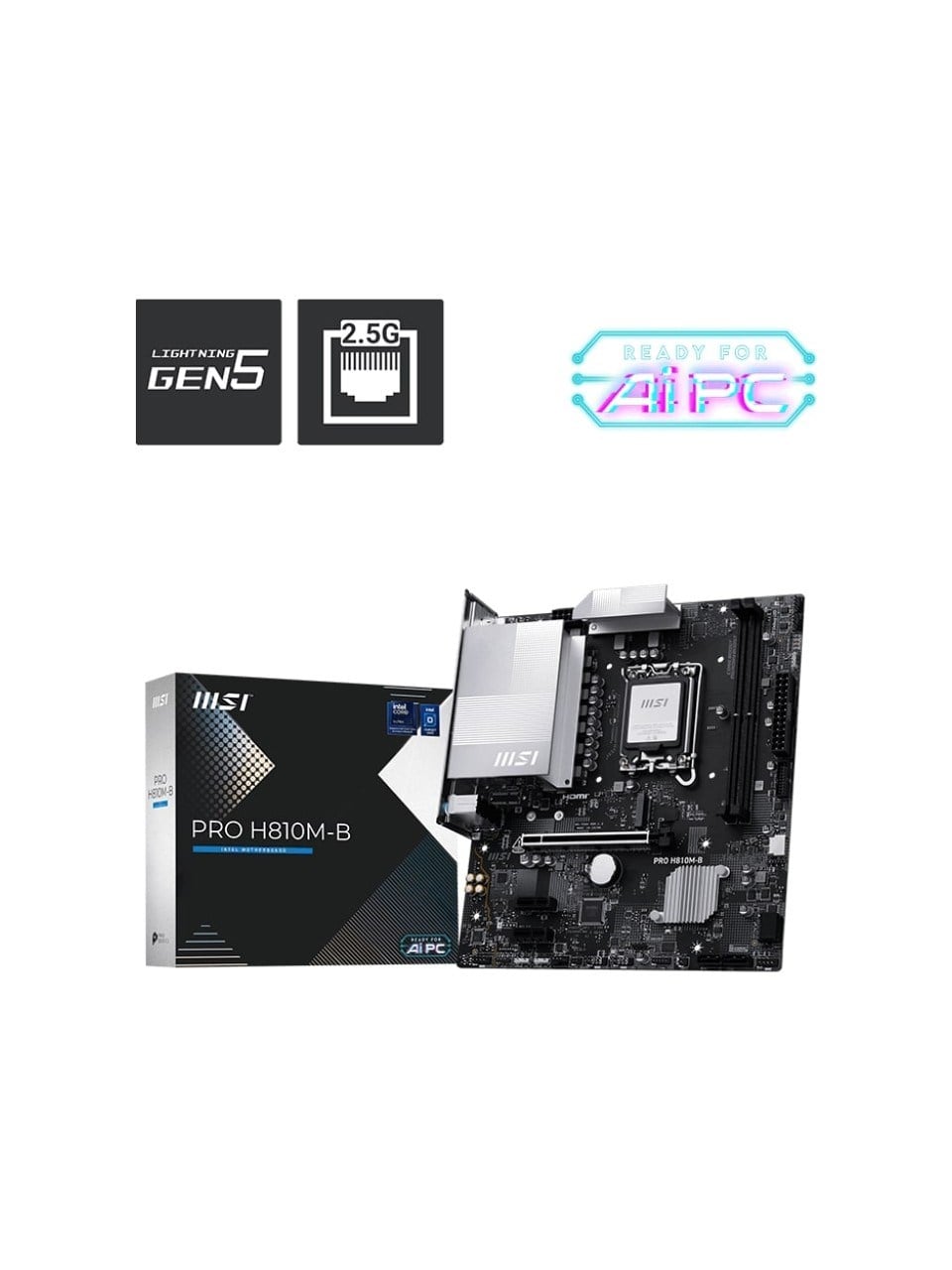 MSI Pro H810M-B Intel LGA1851 DDR5 Micro ATX Anakart