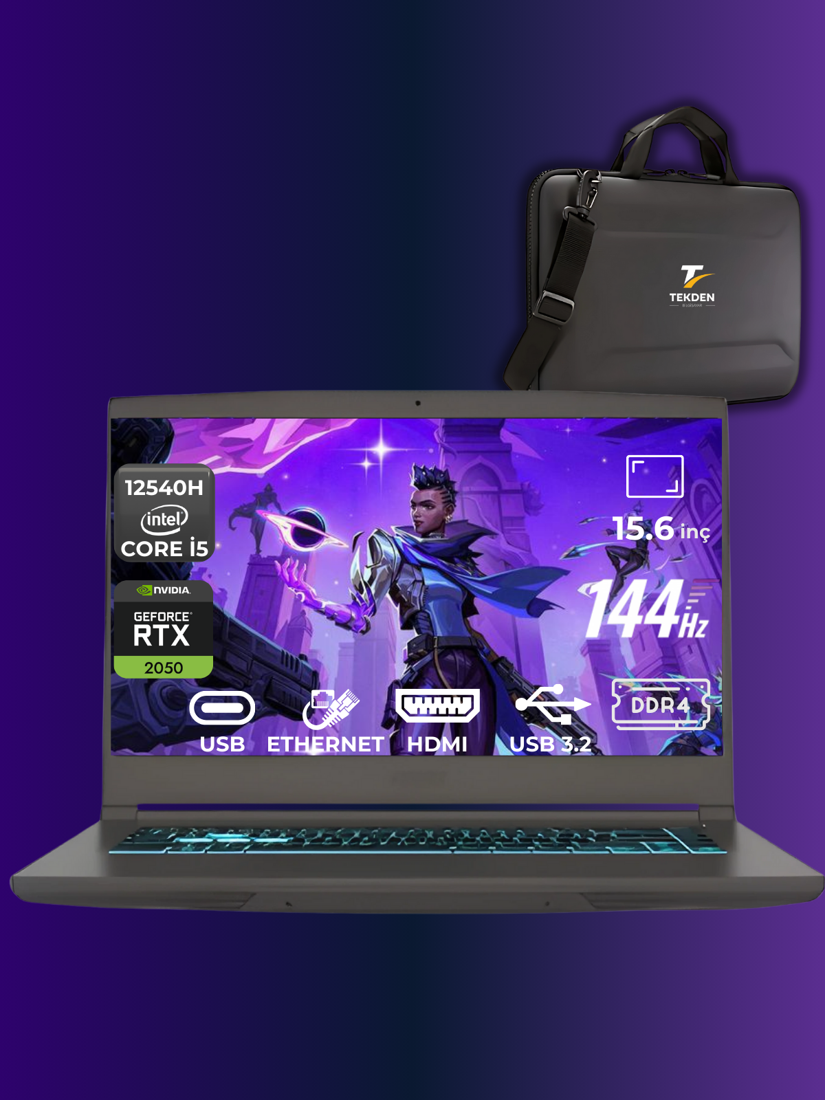 MSI Thin 15 i5-12450H / RTX 2050 / 32GB RAM / 1 TB SSD / 15.6