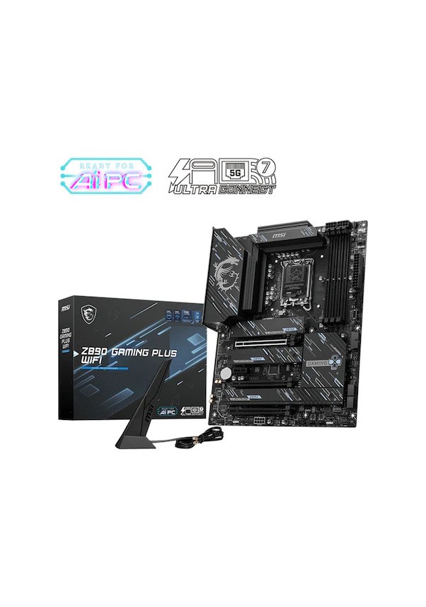 MSI Z890 Gaming Plus Wi-Fi Intel LGA1851 DDR5 ATX Anakart