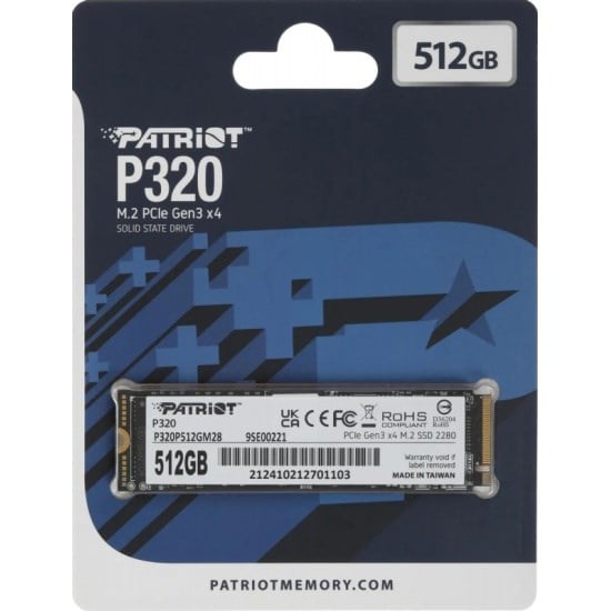 Patriot P320 P320P512GM28 PCI-Express 3.0 512 GB M.2 SSD