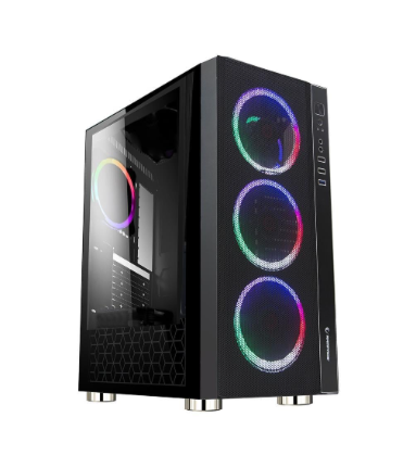 RAMPAGE CARISMA MESH 4x120mm RAINBOW FANLI 650W 80PLUS MidT ATX GAMING KASA