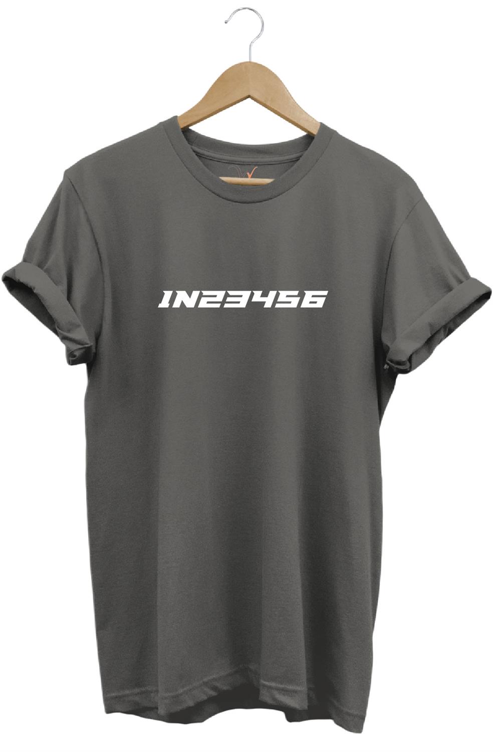 Motorsiklet Vites Geçişleri 1N23456 Şık Cool Motorcu Baskılı Regular Fit Bisiklet Yaka T-Shirt - Antrasit