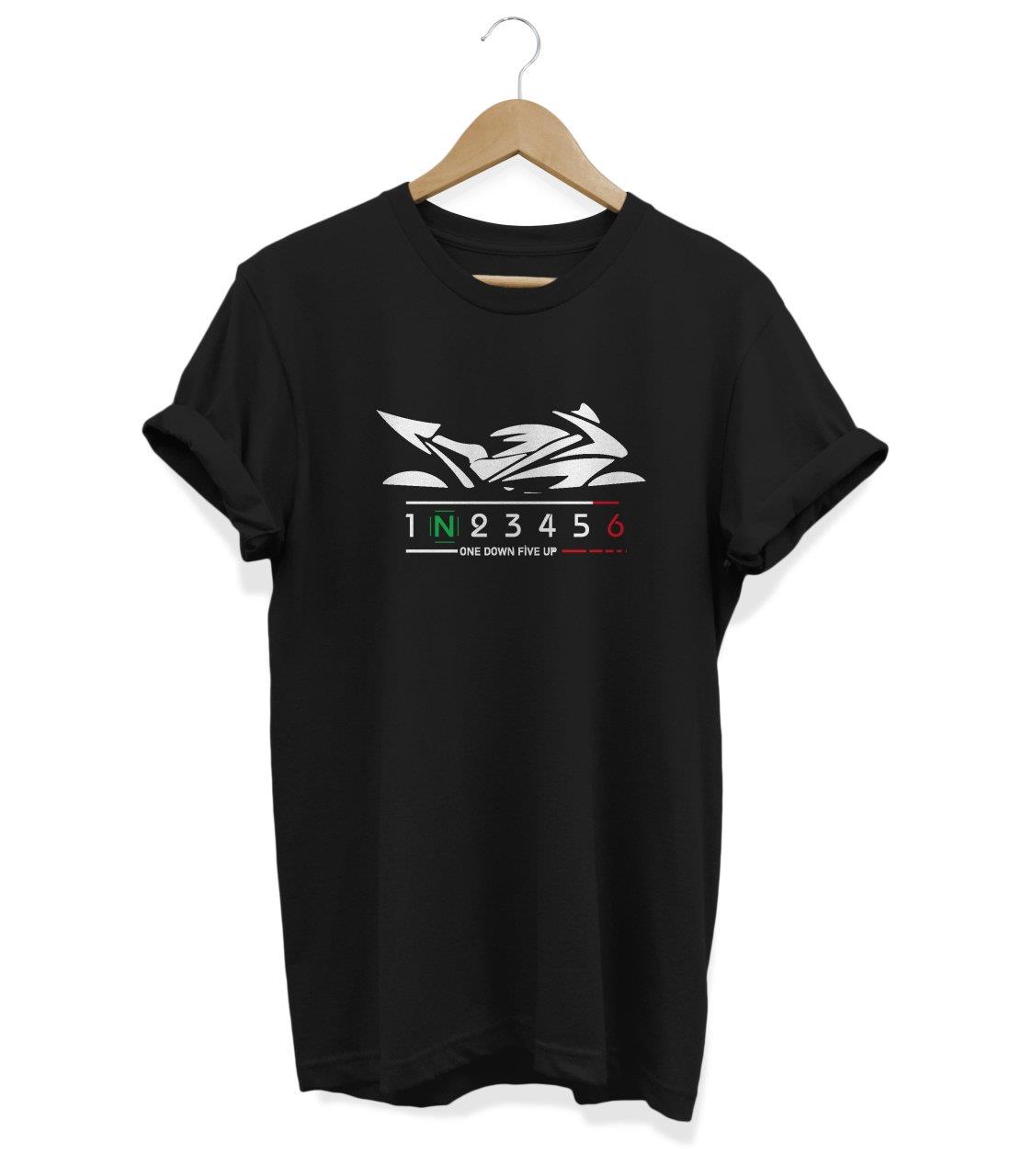 Widi 1N23456 Baskılı T-Shirt Siyah