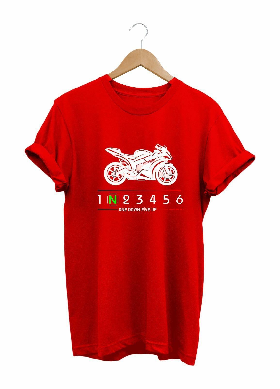 Widi 250SR Motor Baskılı T-Shirt Kırmızı