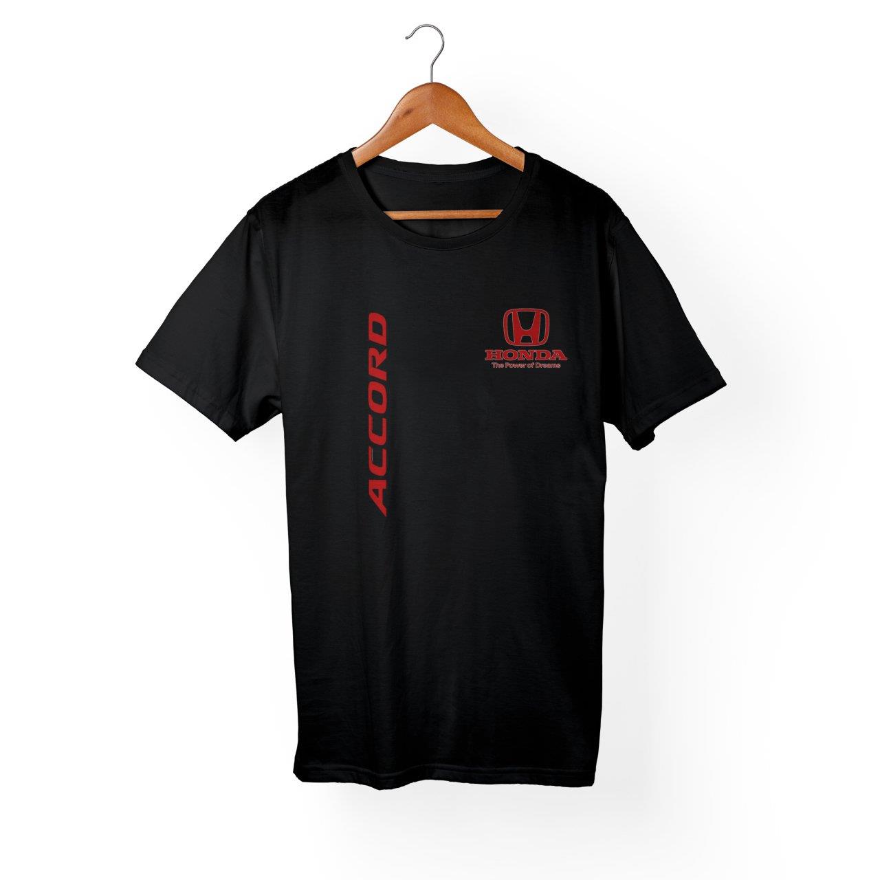 Widi Accord Honda Baskılı T_Shirt Siyah