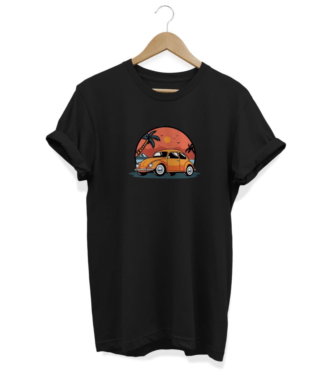 Widi Araba Baskılı T-Shirt Siyah