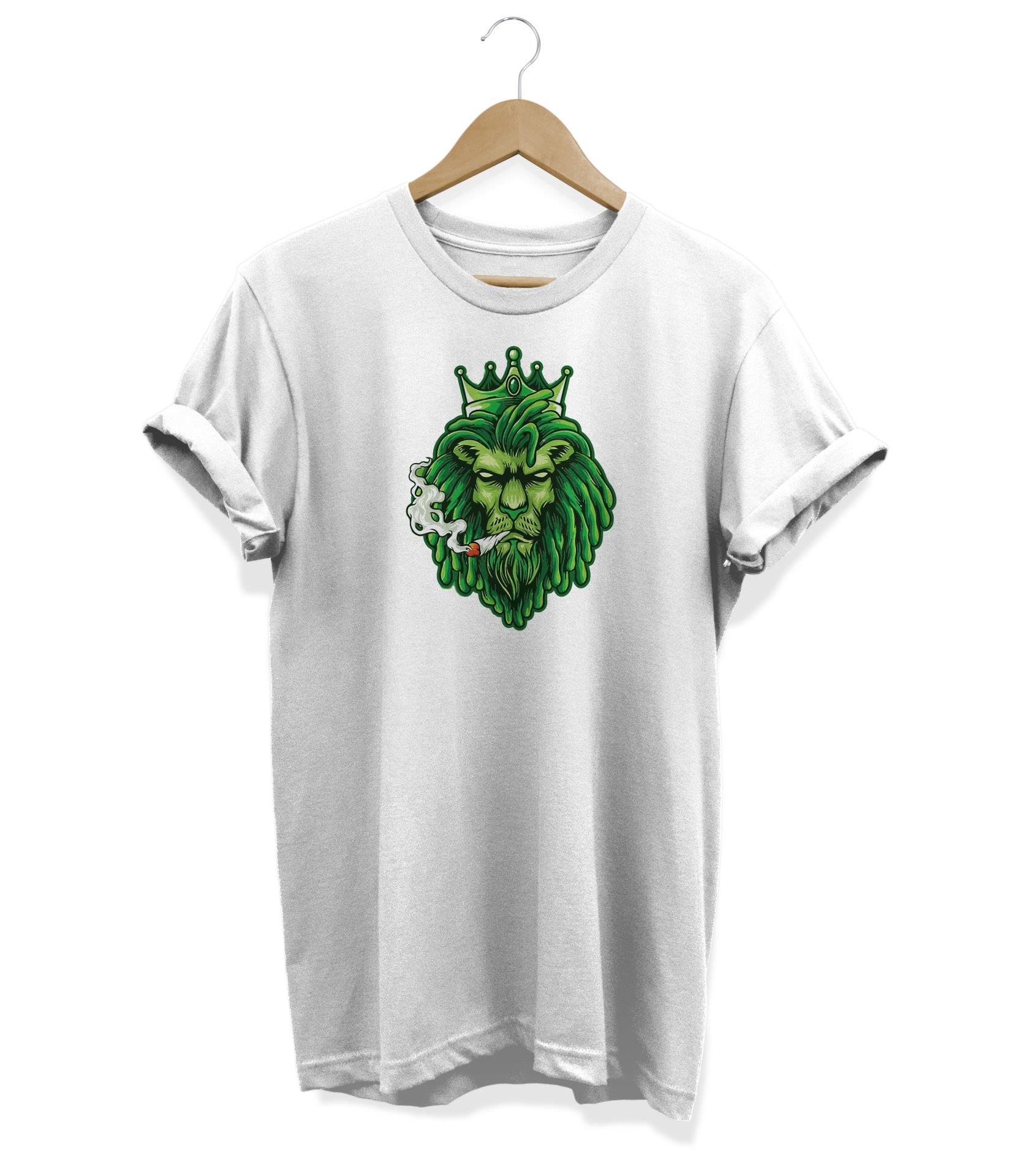 Widi Aslan Baskılı T-Shirt Beyaz