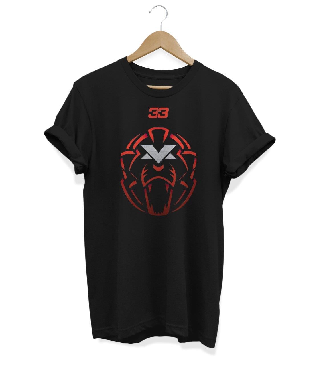 Widi Aslan Baskılı T-Shirt Siyah