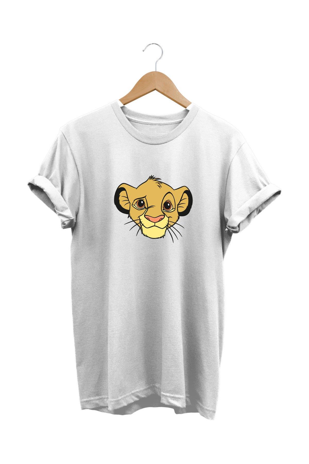 Widi Aslan Kral Baskılı T-Shirt Beyaz