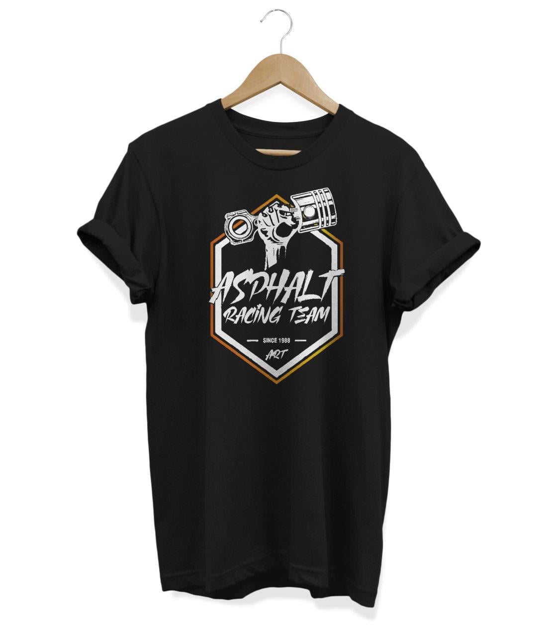 Widi Asphalt Racing Team Baskılı T_Shirt Siyah