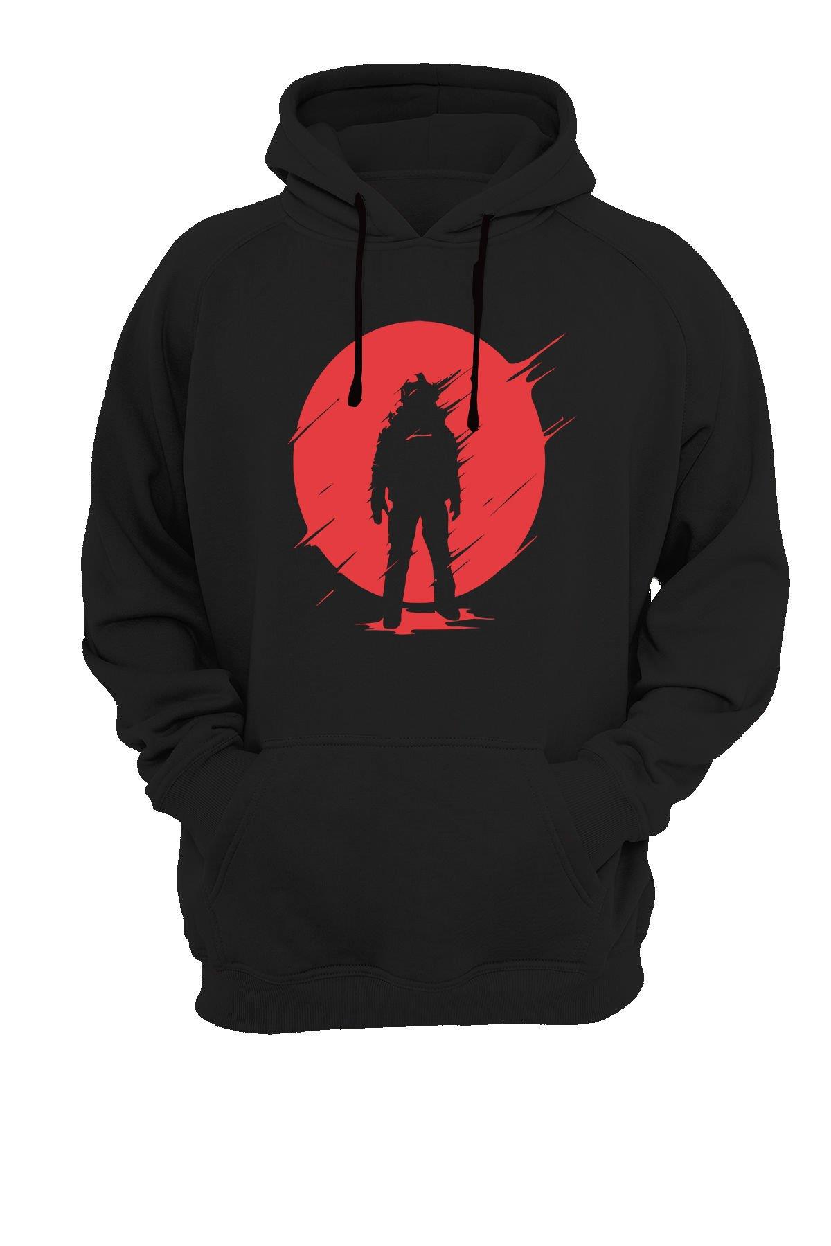 Widi Astronot Baskılı Sweatshirt Siyah