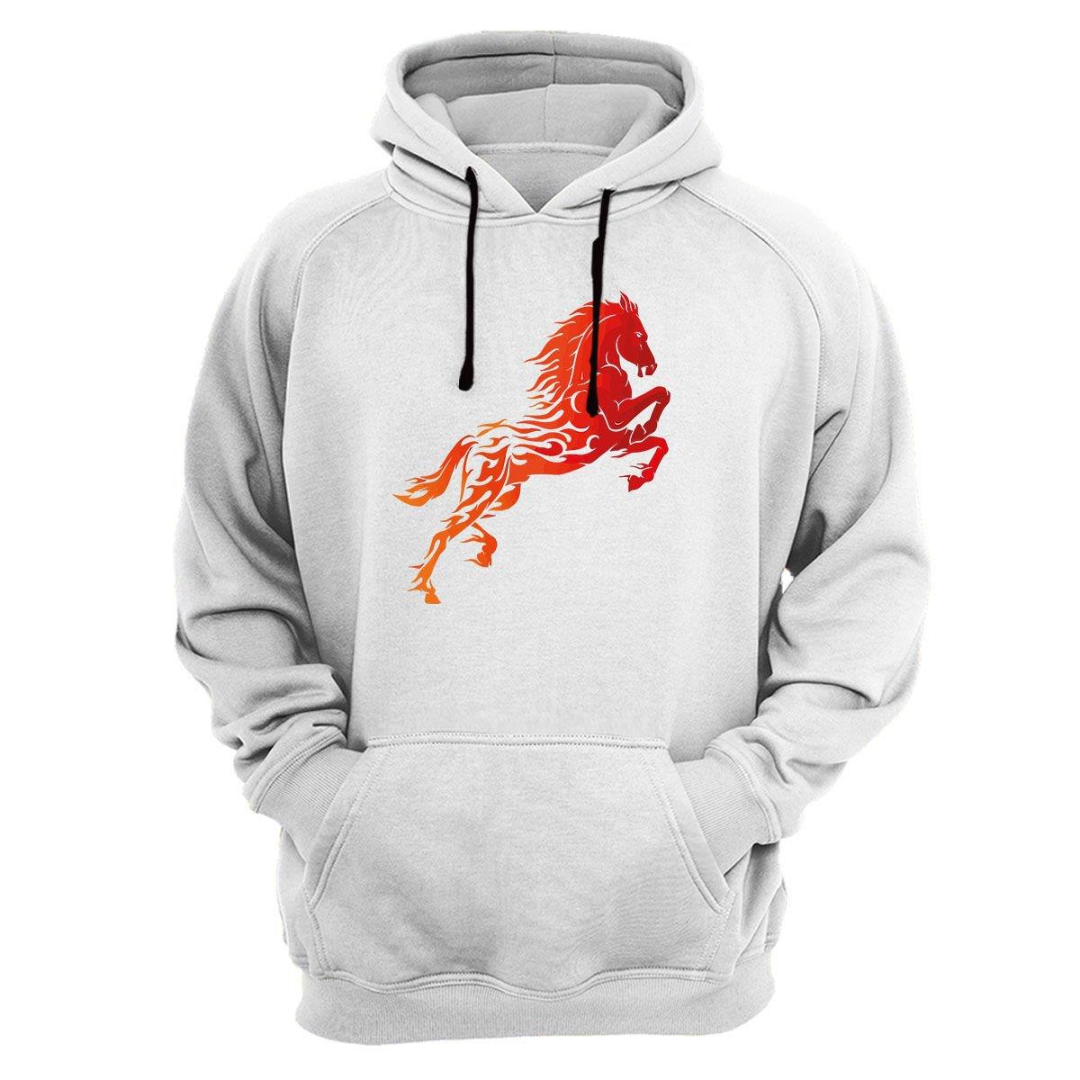Widi At Baskılı Sweatshirt Beyaz