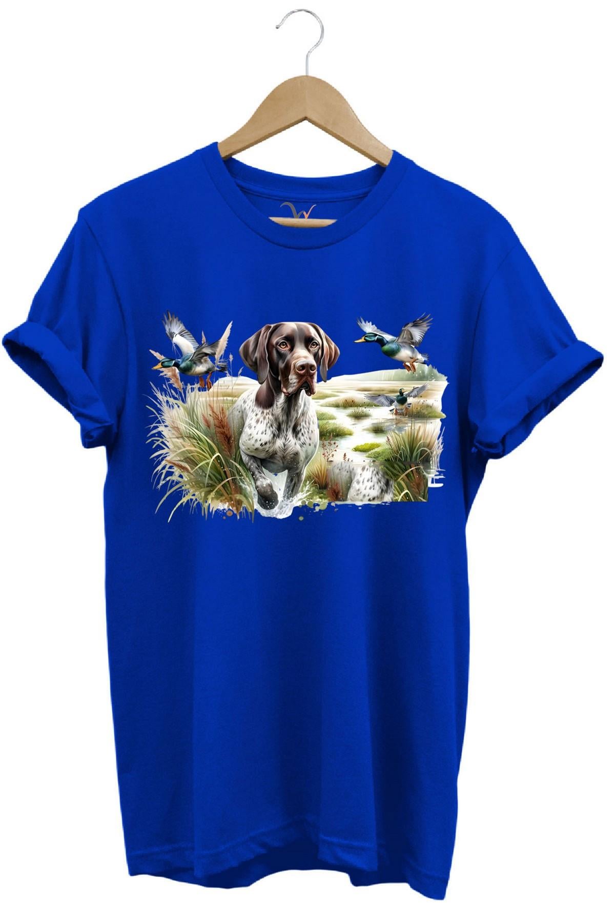 Widi Av Köpeği Ve Ördek T-Shirt Mavi