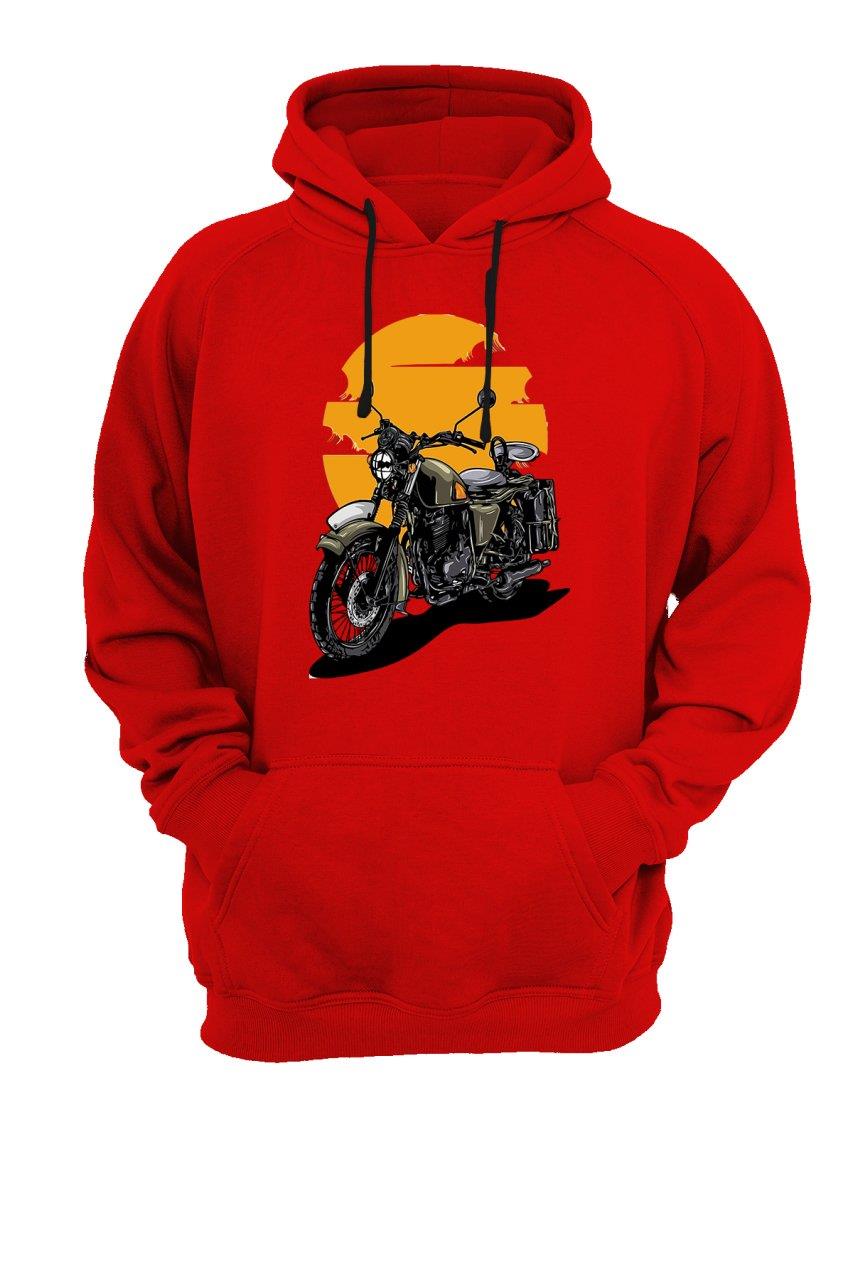 Widi Ayı Baskılı Sweatshirt Kırmızı