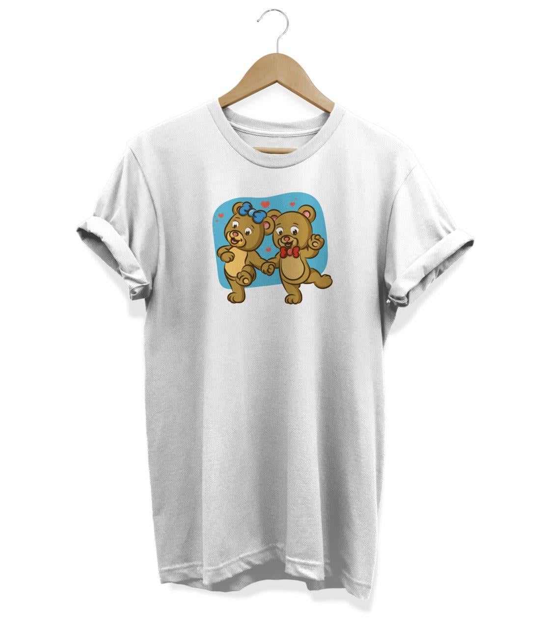 Widi Ayıcık Baskılı T_Shirt Beyaz