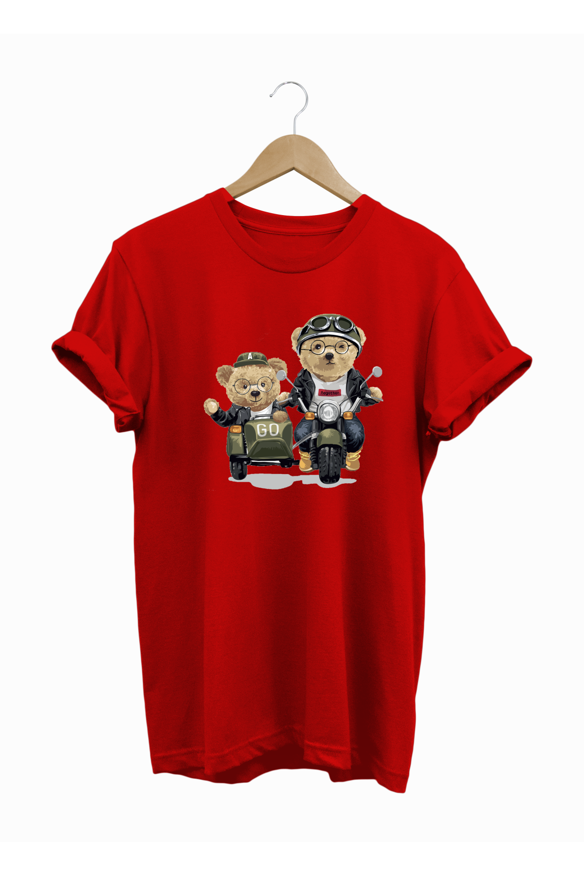 Widi Ayıcık Baskılı T-Shirt Kırmızı