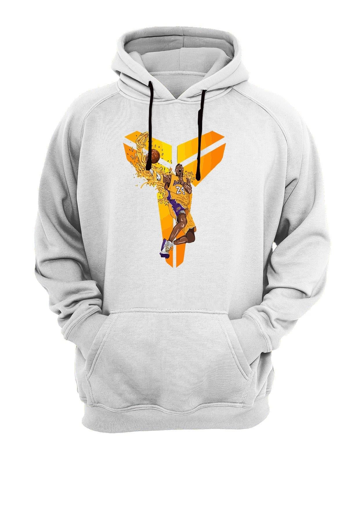 Widi Basketbol Baskılı Sweatshirt Beyaz