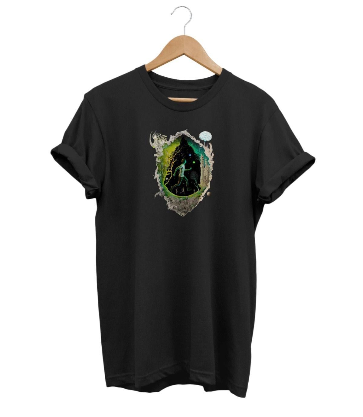 Widi Baskılı T-Shirt Siyah