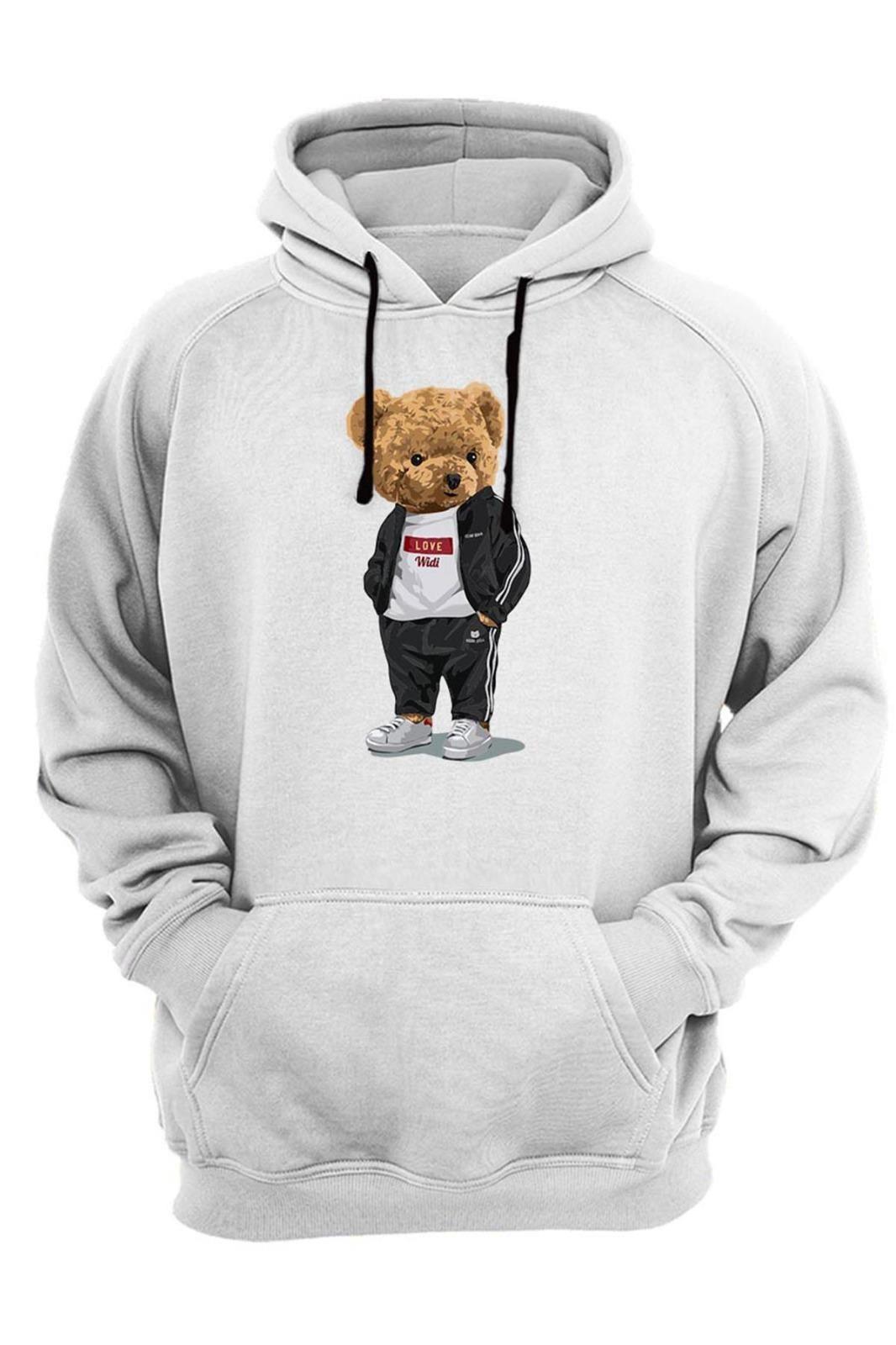 Widi Bear - Ayıcık Baskılı Sweatshirt Beyaz