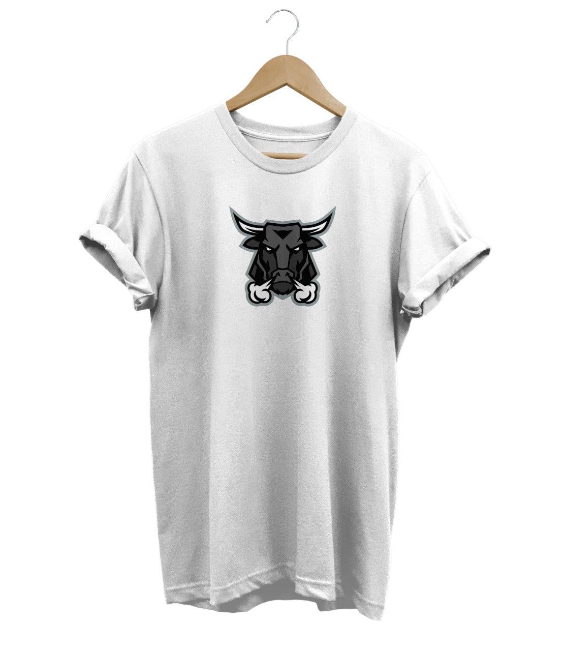 Widi Boğa Baskılı T-Shirt Beyaz
