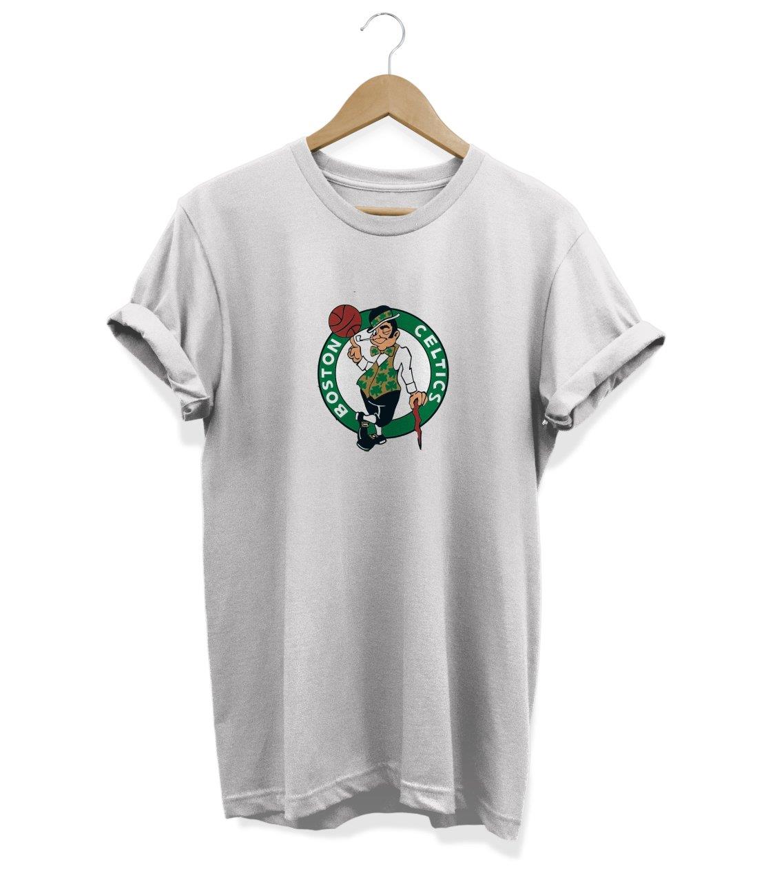 Widi Boston Baskılı T_Shirt Beyaz