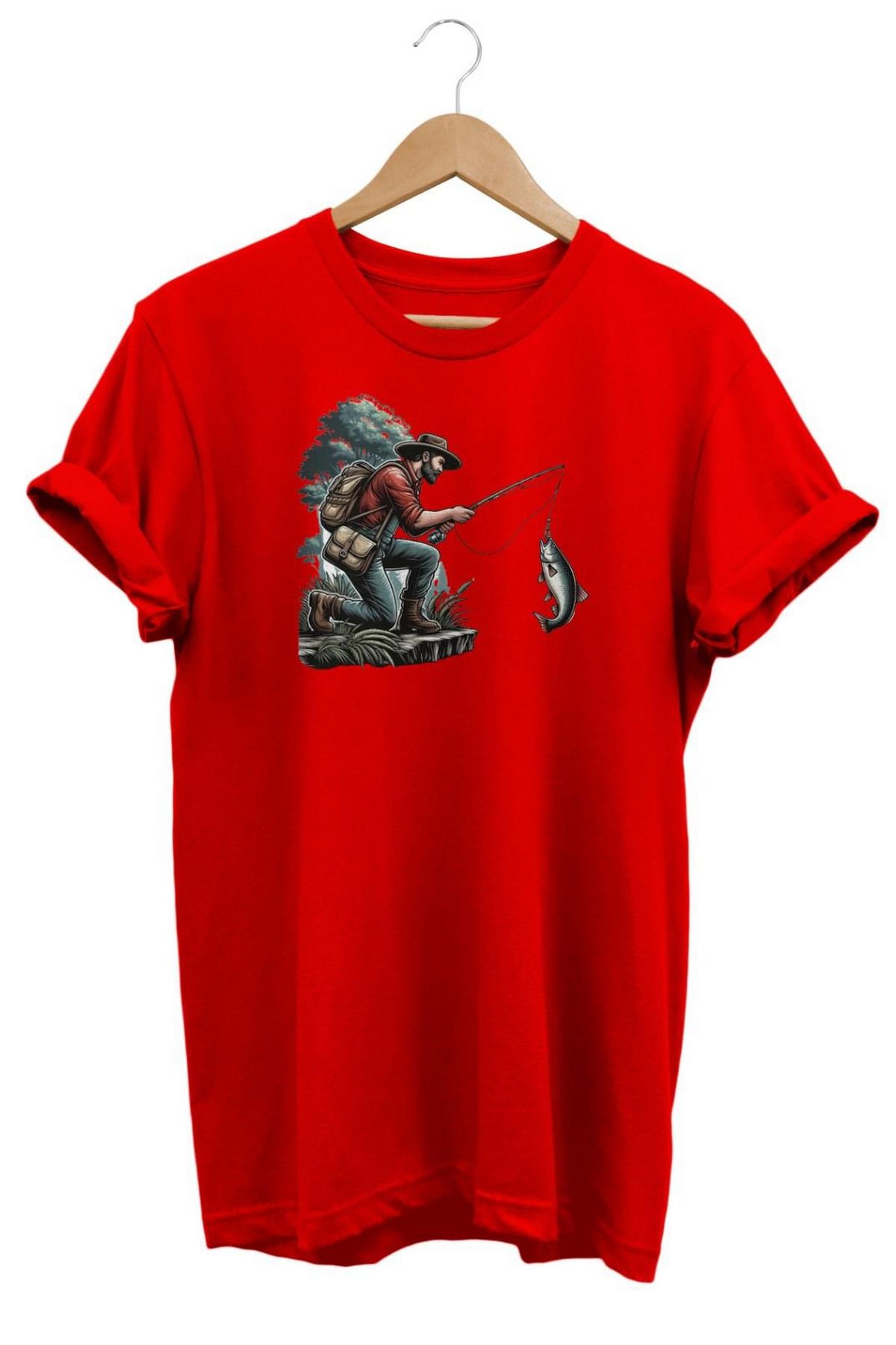 Widi Bounty Fisher Baskılı T-Shirt Kırmızı