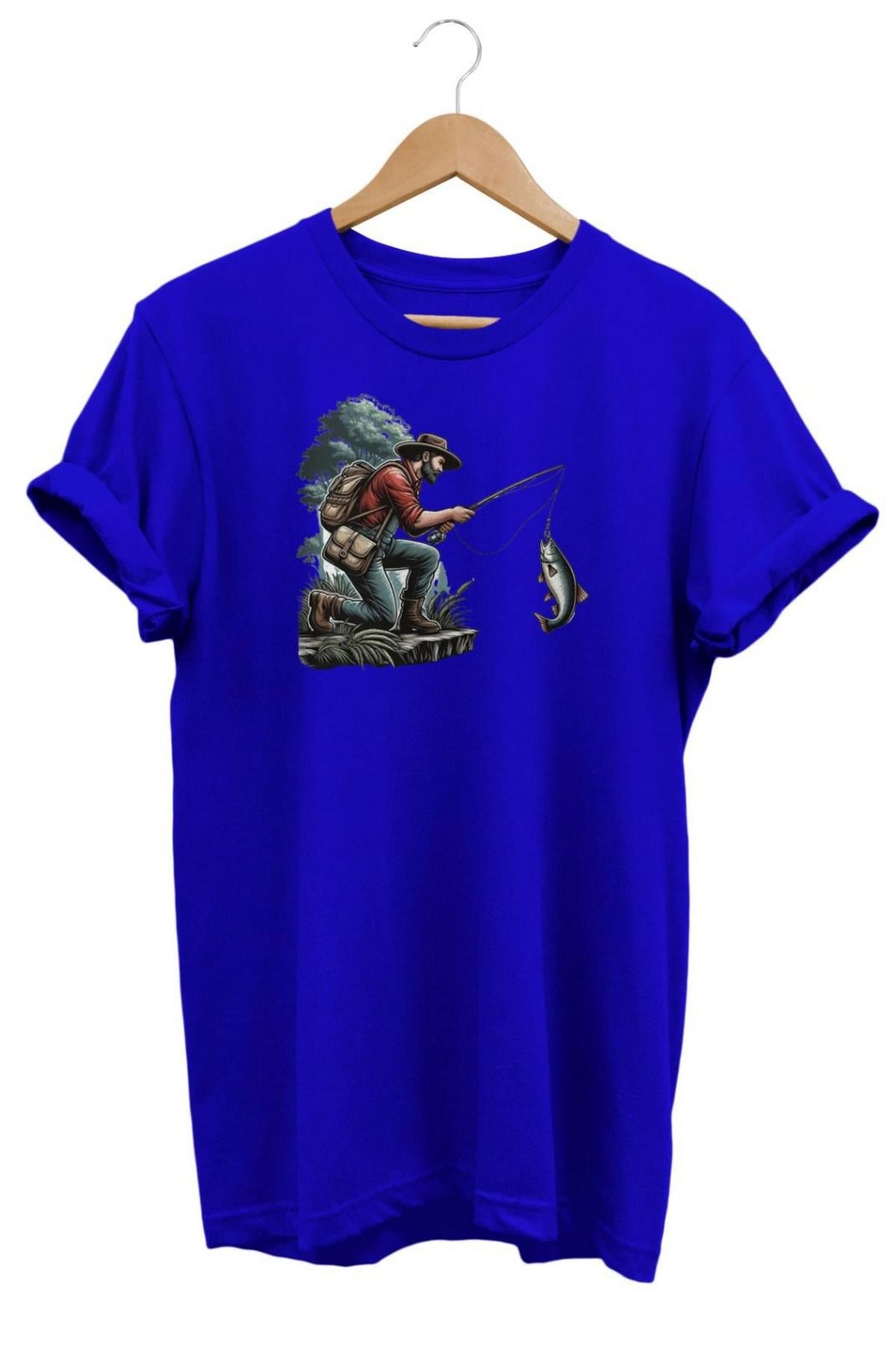 Widi Bounty Fisher Baskılı T-Shirt Mavi