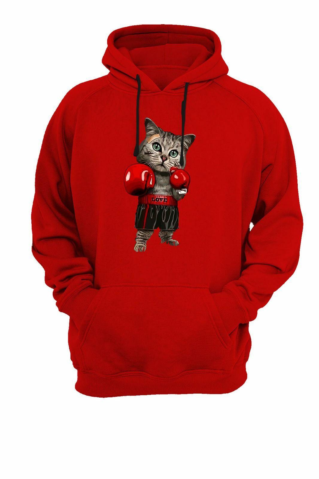 Widi Boxer Cat - Boksör Kedi Baskılı Sweatshirt Renkli
