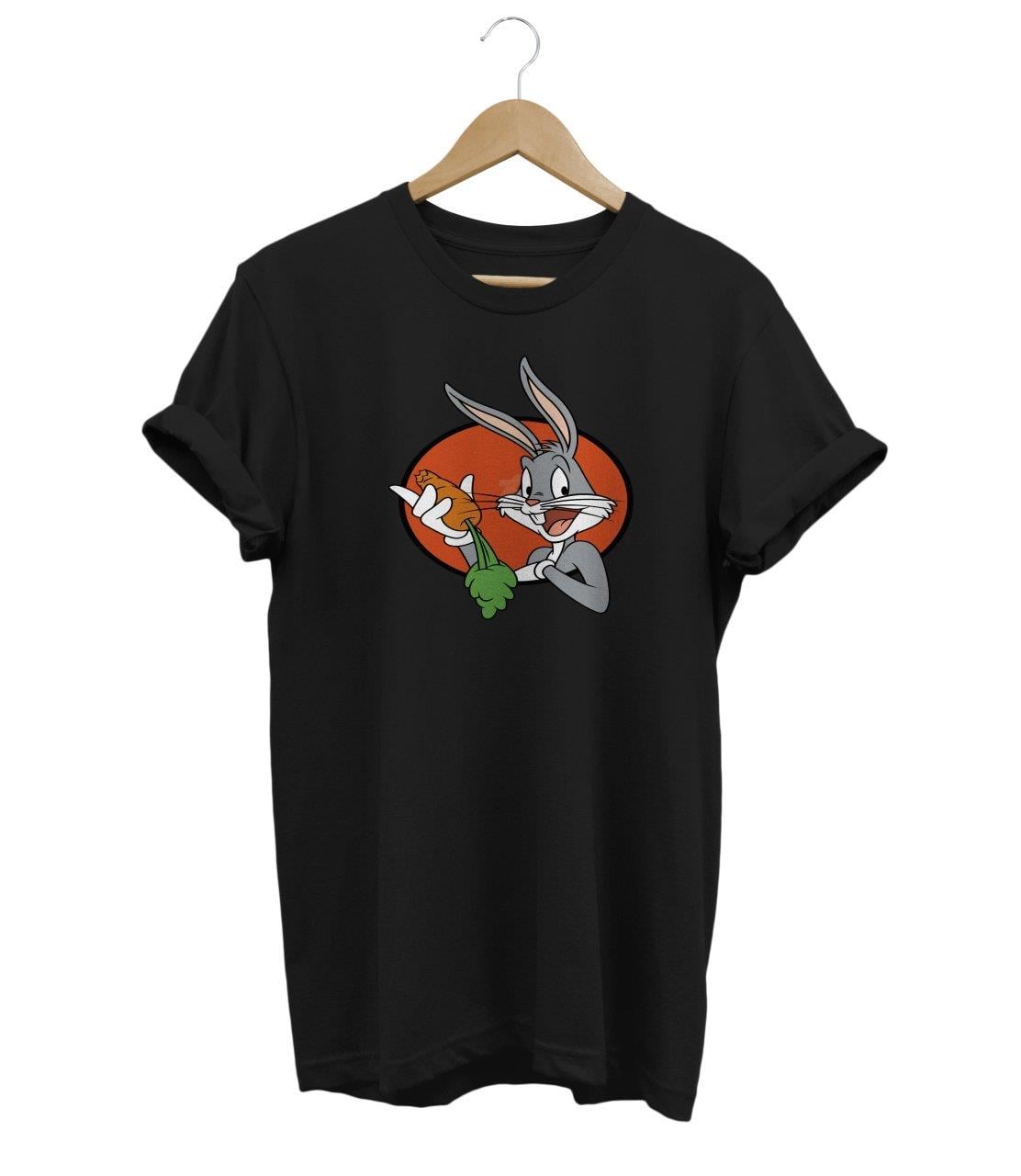 Widi Bugs Bunny Baskılı T-Shirt Siyah