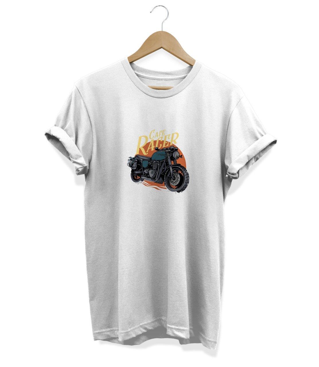 Widi Cafe Baskılı T-Shirt Beyaz