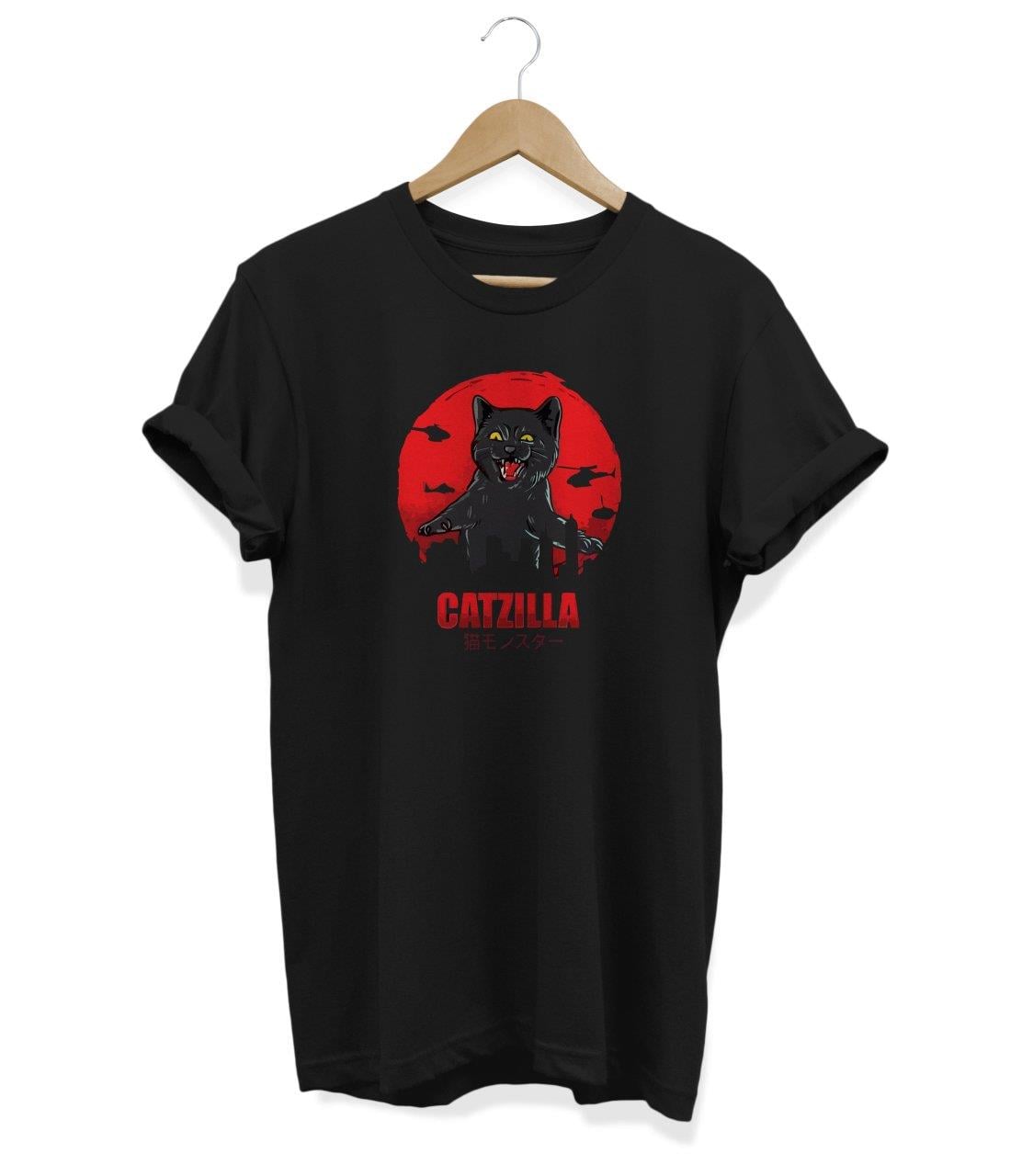 Widi Catzilla Baskılı T-Shirt Siyah