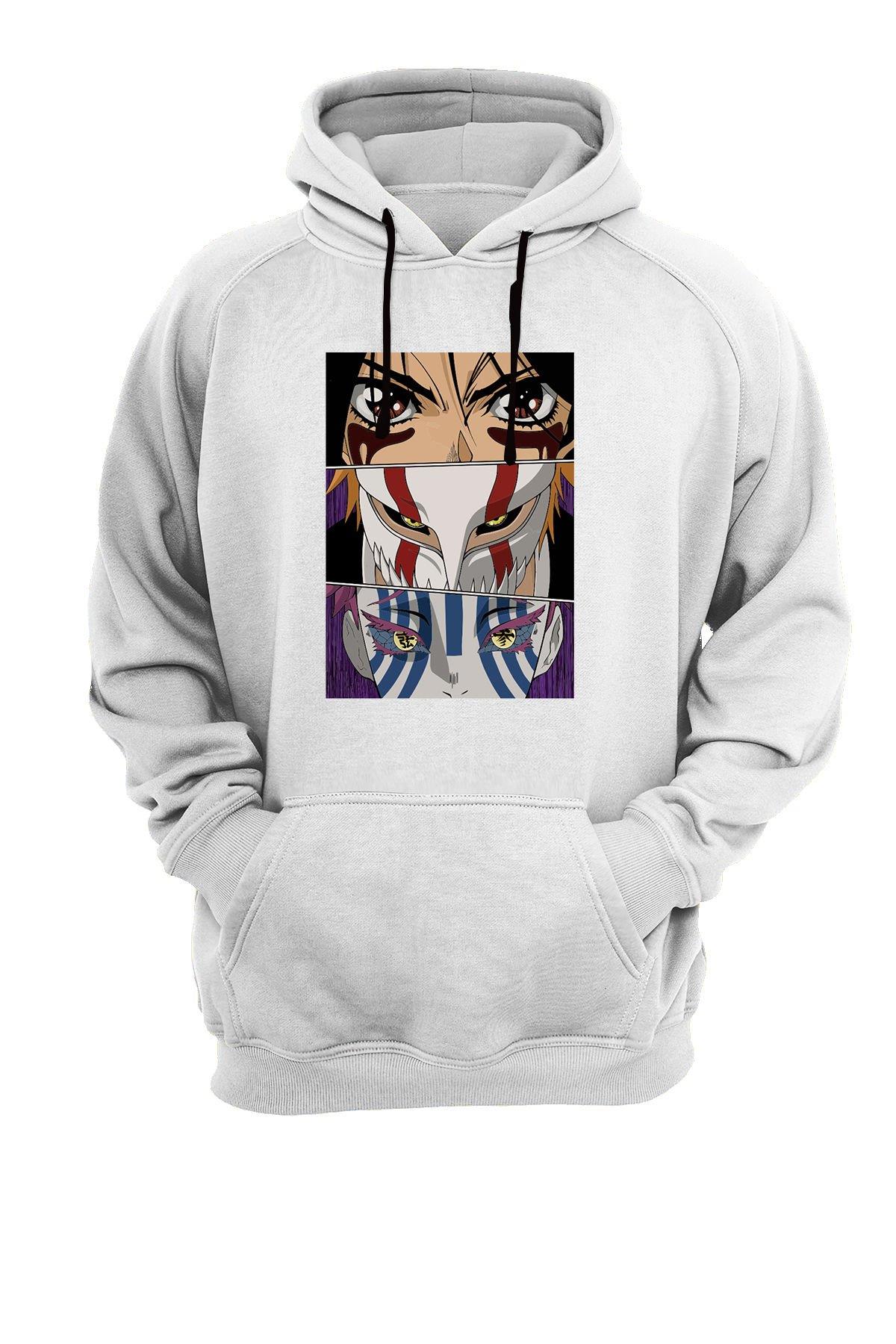 Widi Çizgi Film Karakter Baskılı Sweatshirt Beyaz