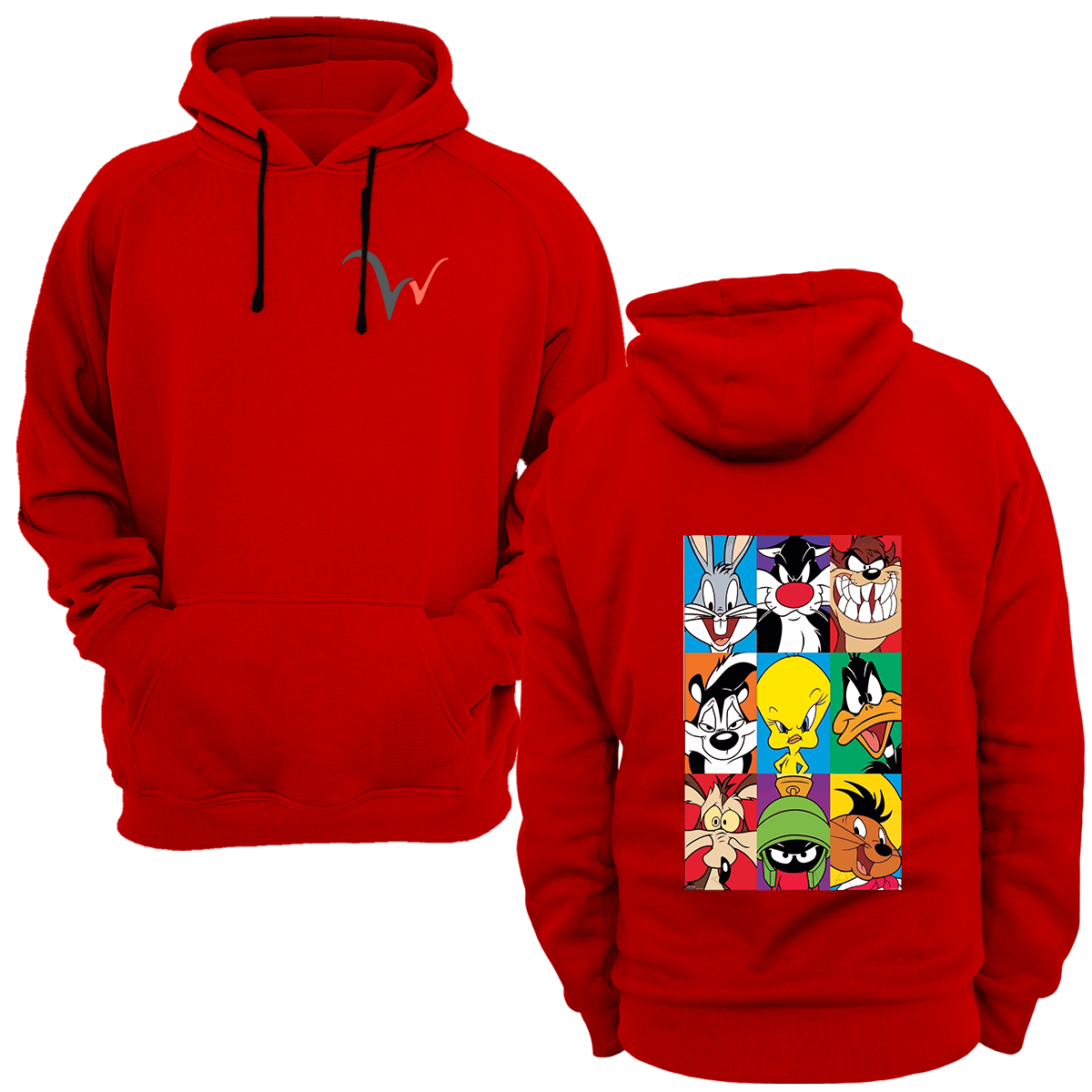 Widi Çizgi Film Karakterli Baskılı Sweatshirt Kırmızı