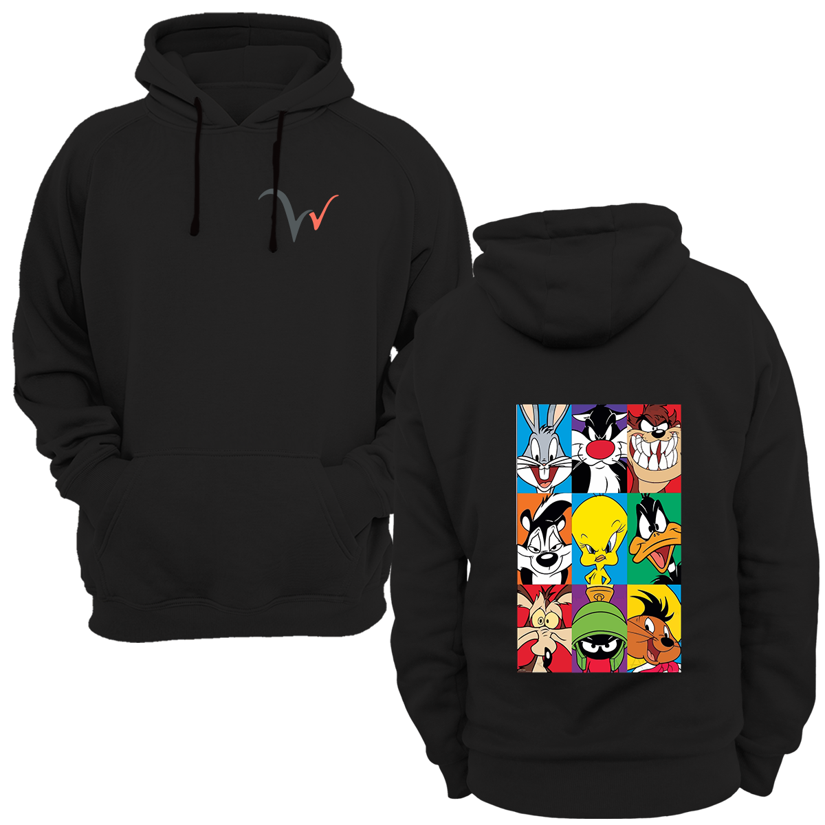 Widi Çizgi Film Karakterli Baskılı Sweatshirt Siyah
