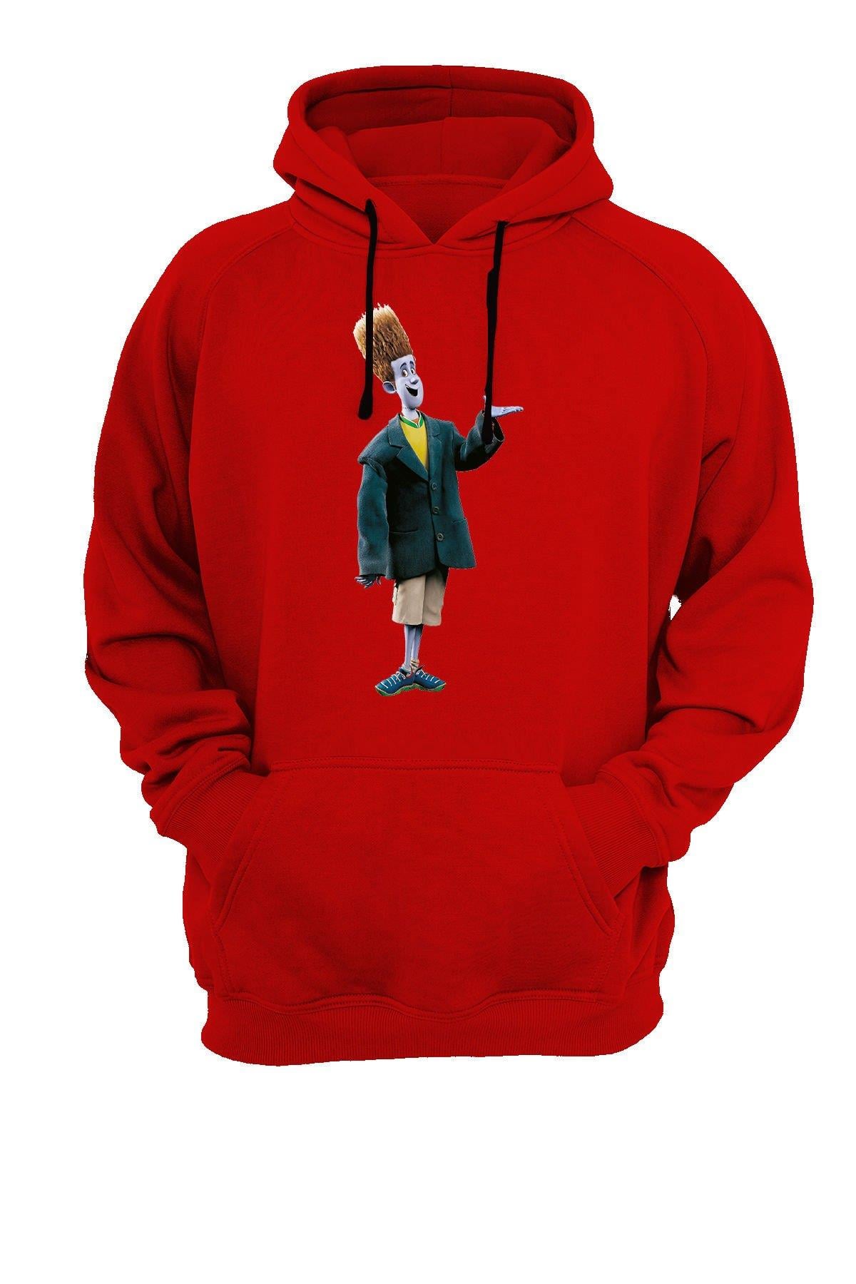 Widi Çizgi Film Krakter Baskılı Sweatshirt Kırmızı
