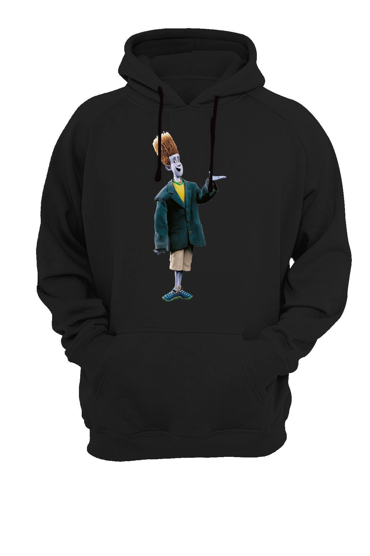 Widi Çizgi Film Krakter Baskılı Sweatshirt Siyah
