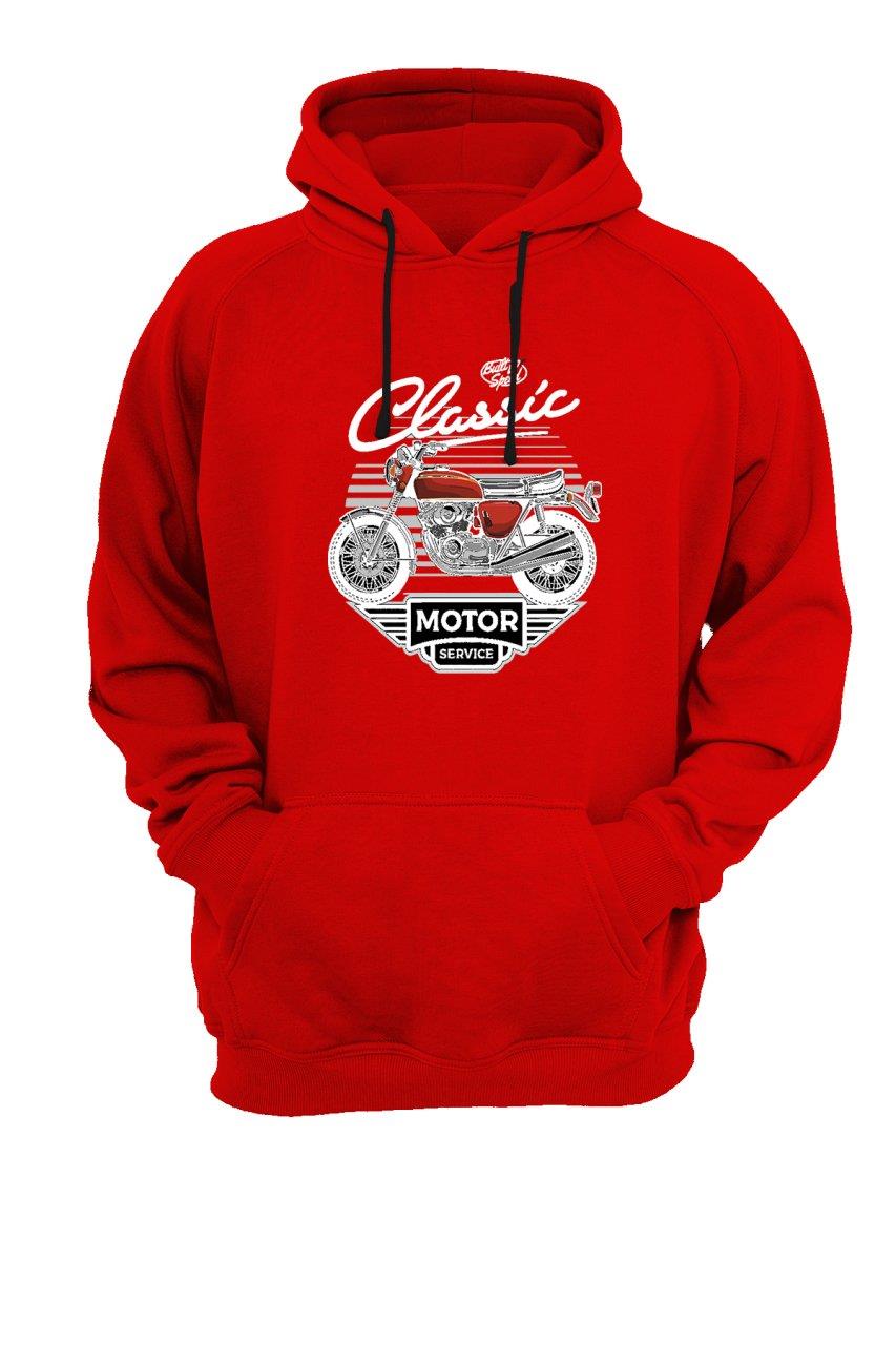 Widi Classic Baskılı Sweatshirt Kırmızı