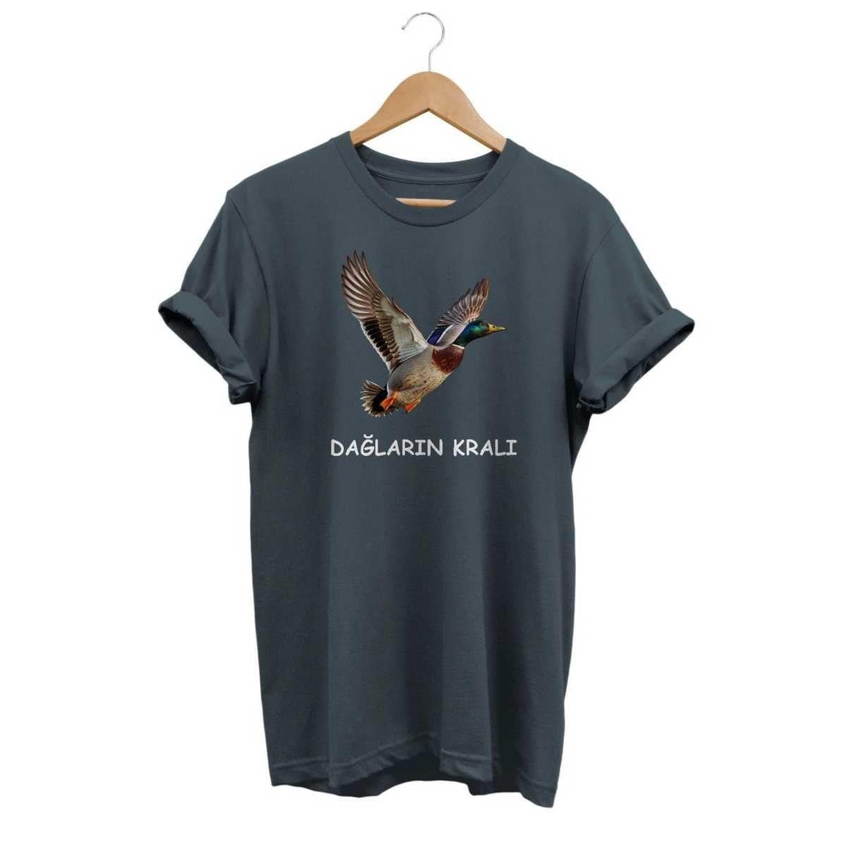 Widi Dağların Kralı Baskılı T-Shirt Antrasit