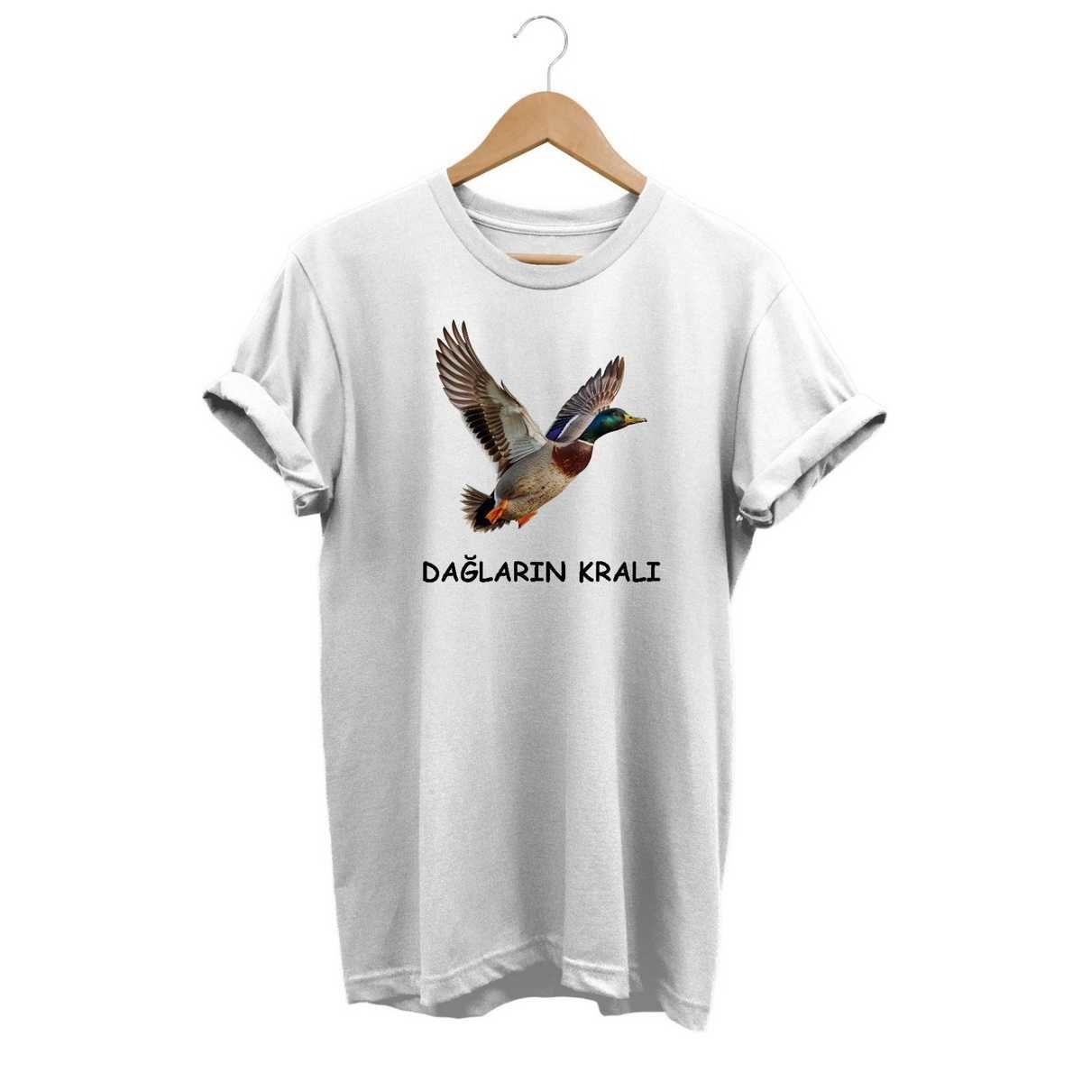 Widi Dağların Kralı Baskılı T-Shirt Beyaz