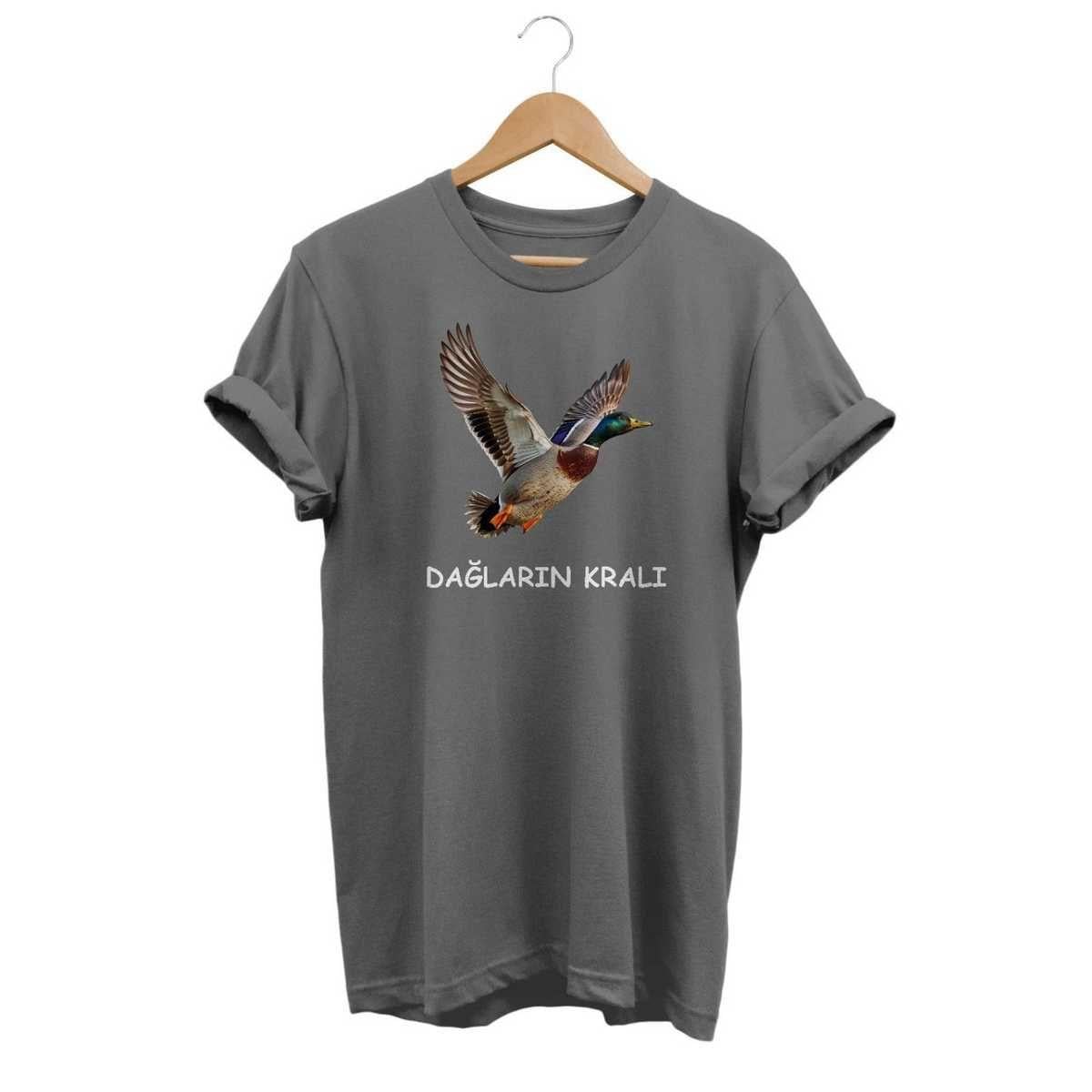 Widi Dağların Kralı Baskılı T-Shirt Gri