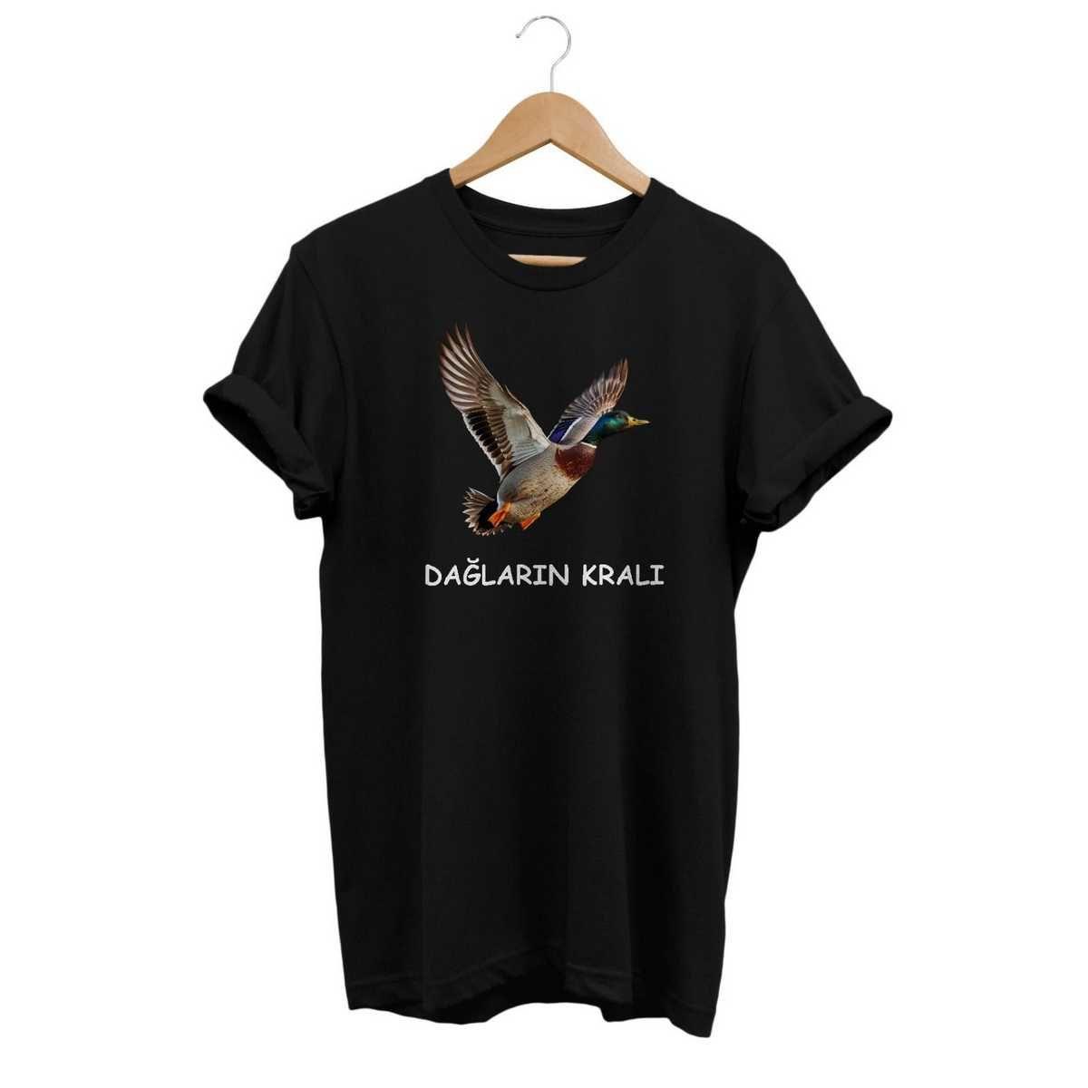 Widi Dağların Kralı Baskılı T-Shirt Siyah