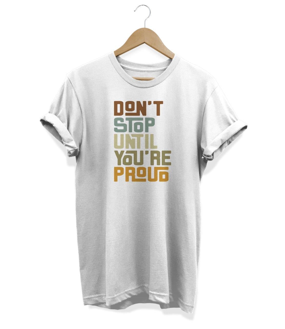 Widi Dont Stop Baskılı T-Shirt Beyaz