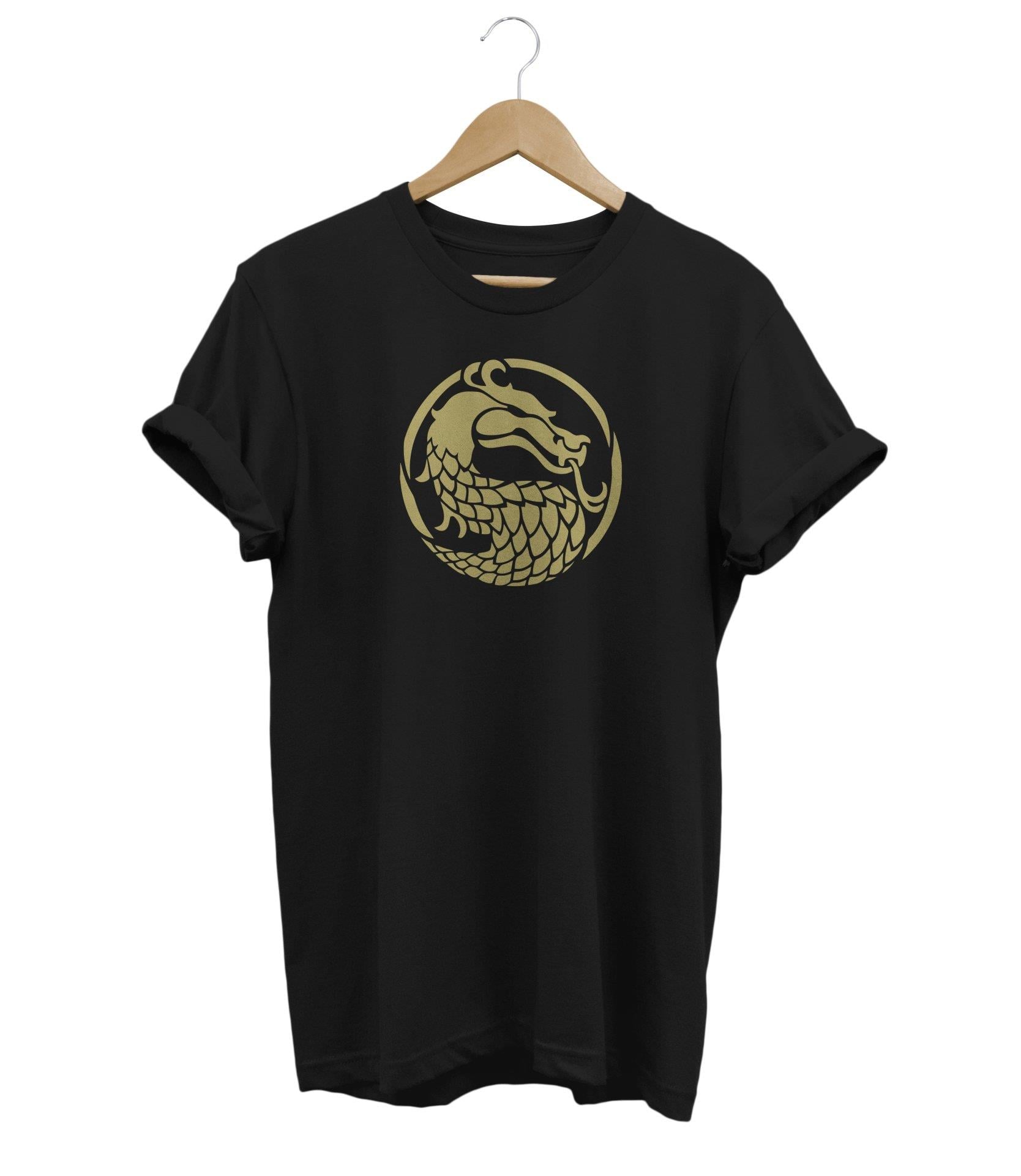 Widi Dragon Baskılı T-Shirt Siyah