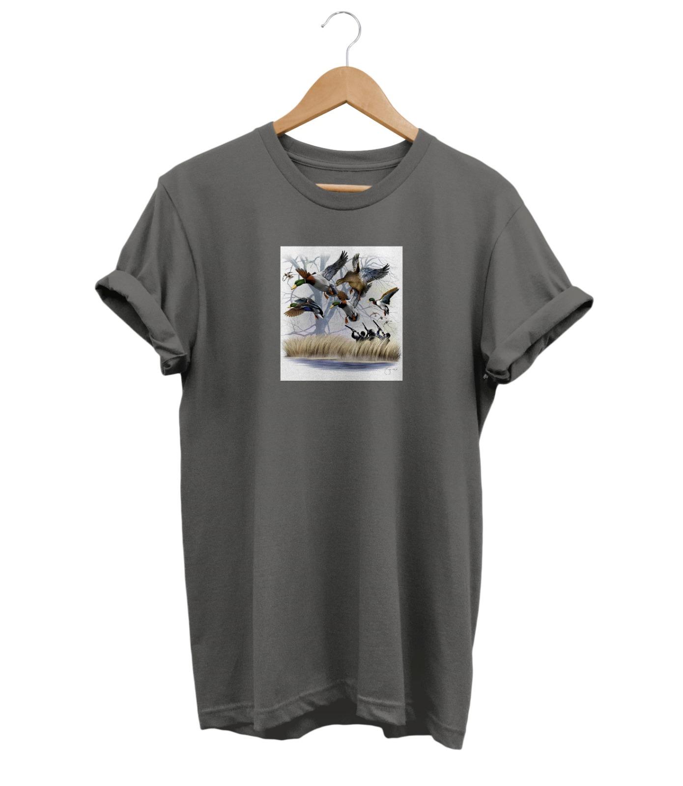 Widi Duck Hunting Baskılı T-Shirt Gri