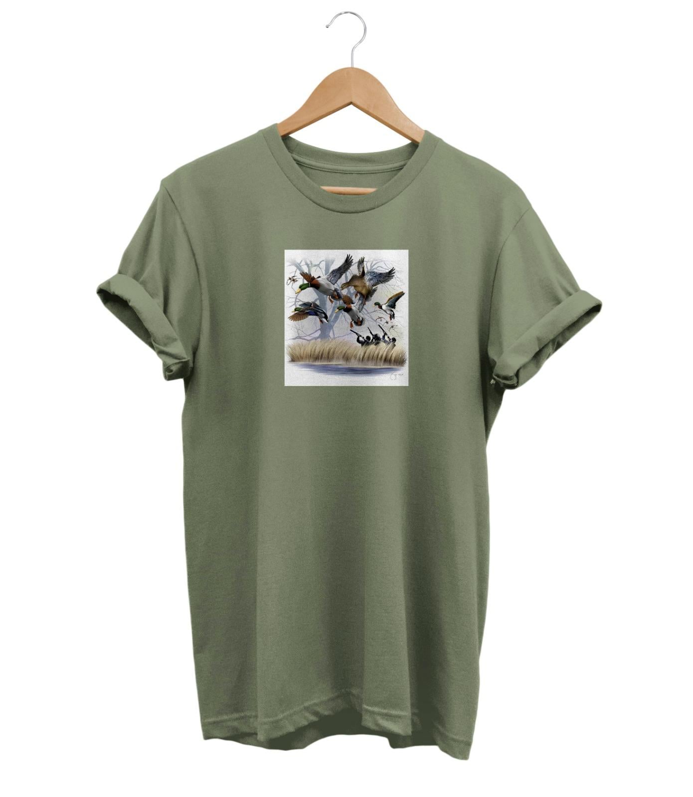 Widi Duck Hunting Baskılı T-Shirt Haki