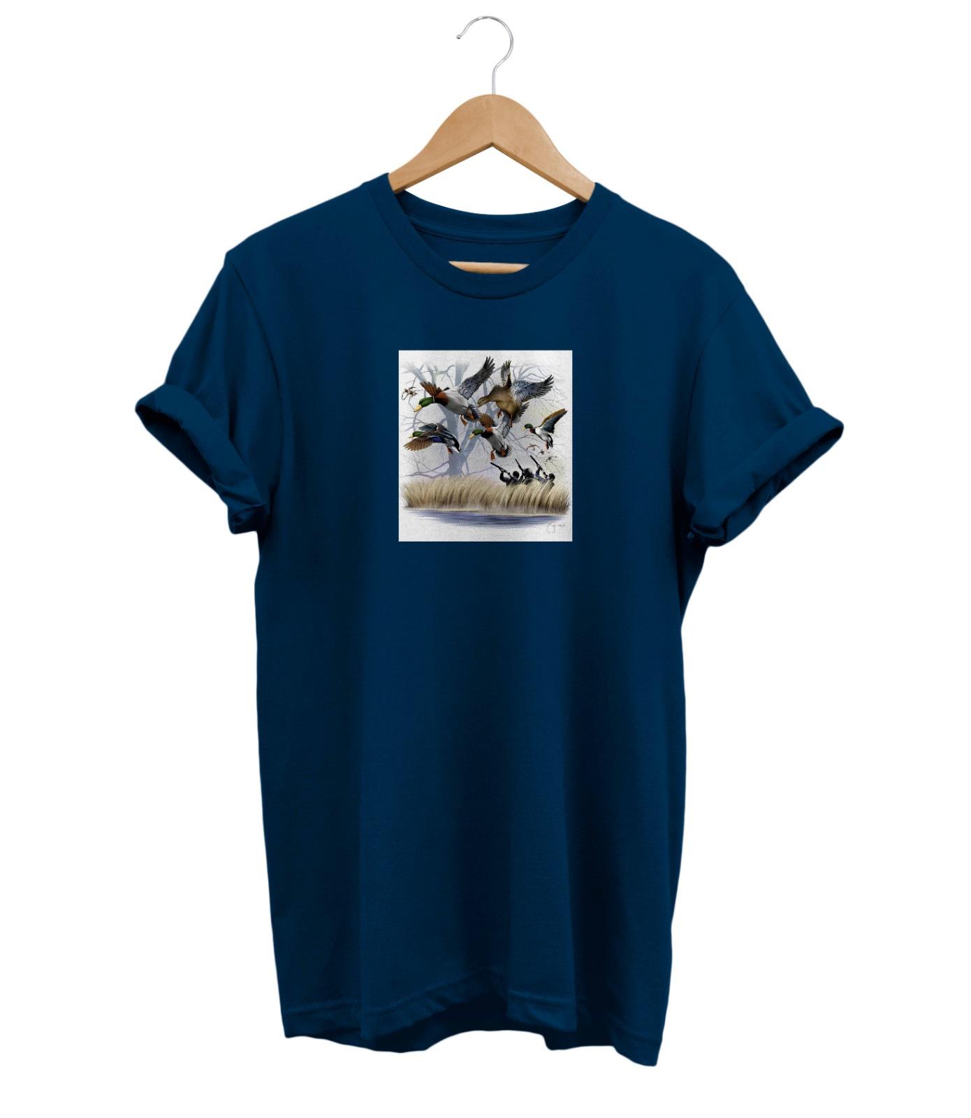 Widi Duck Hunting Baskılı T-Shirt Lacivert