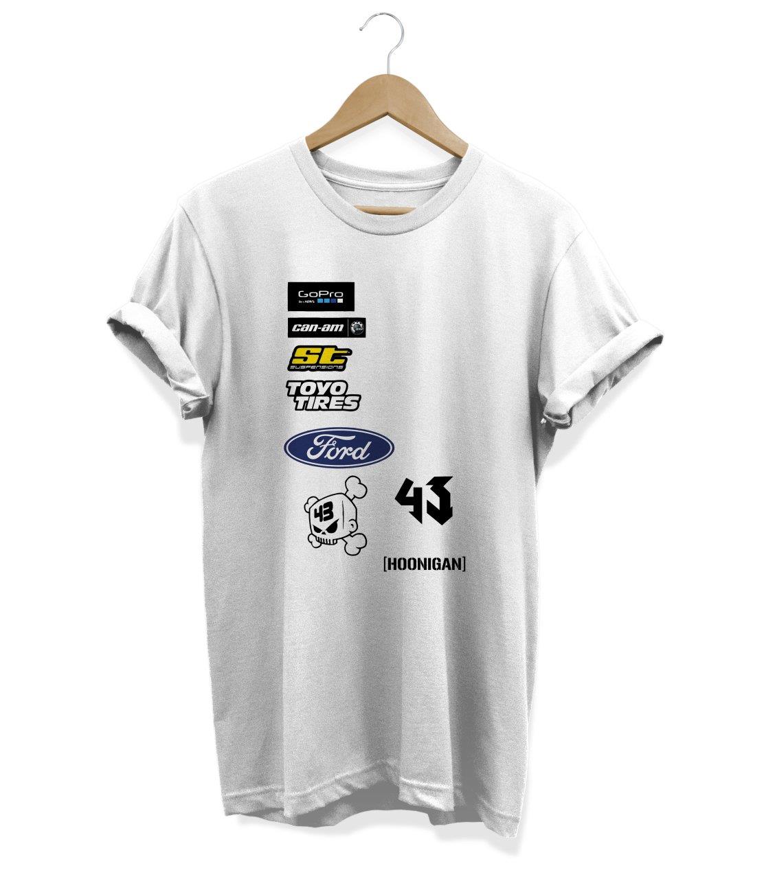 Widi Ford Hoonigan Baskılı T-Shirt Beyaz