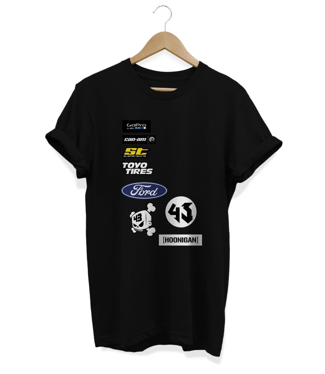 Widi Ford Hoonigan Baskılı T-Shirt Siyah