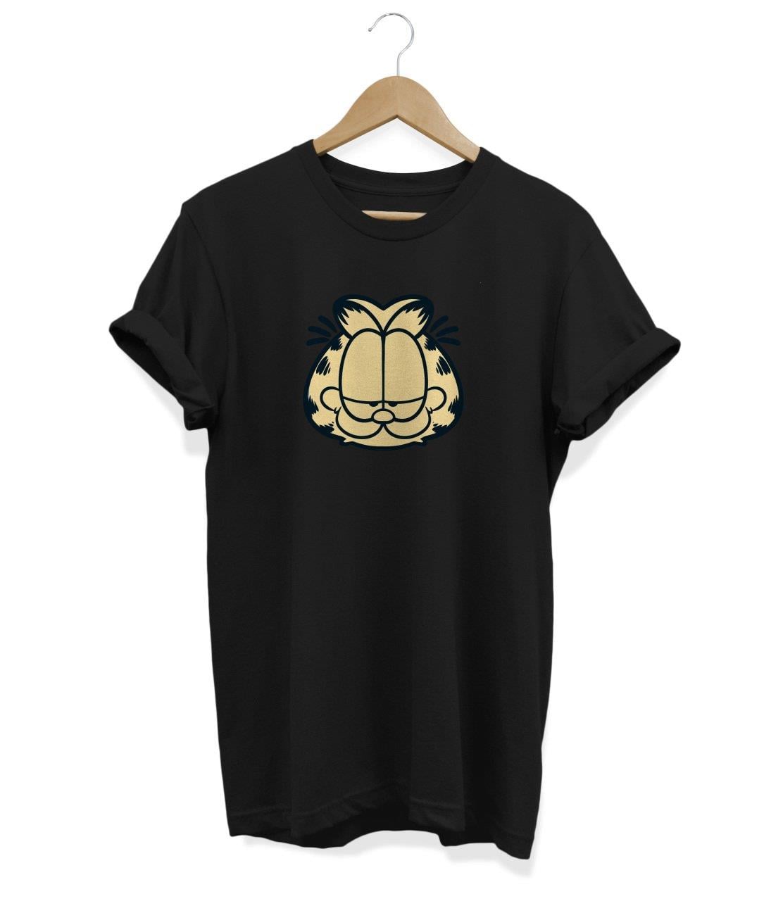Widi Garfield Baskılı T-Shirt Siyah